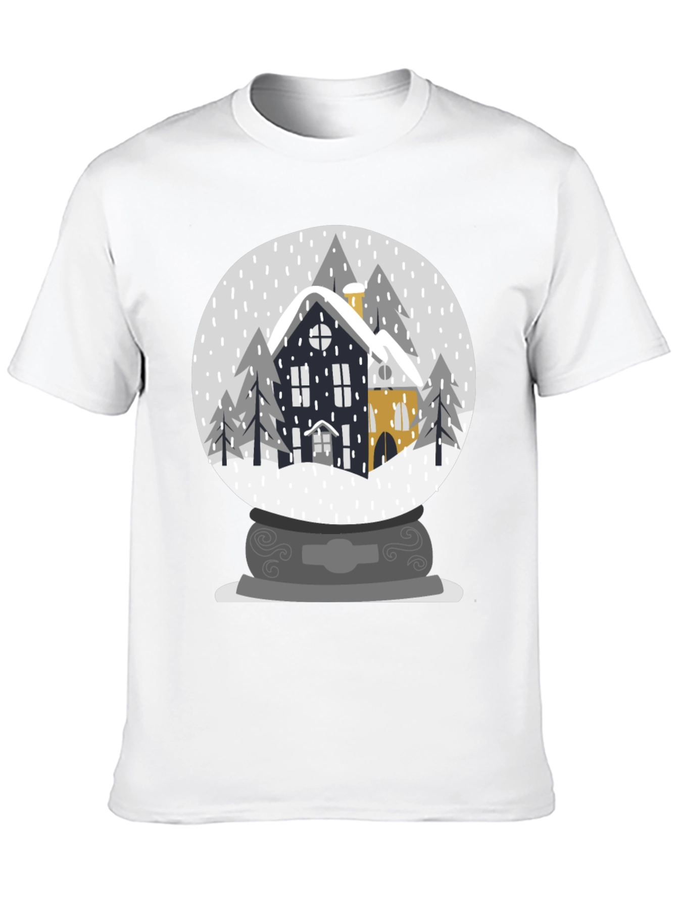 Winter Snow Globe House Graphic Tee