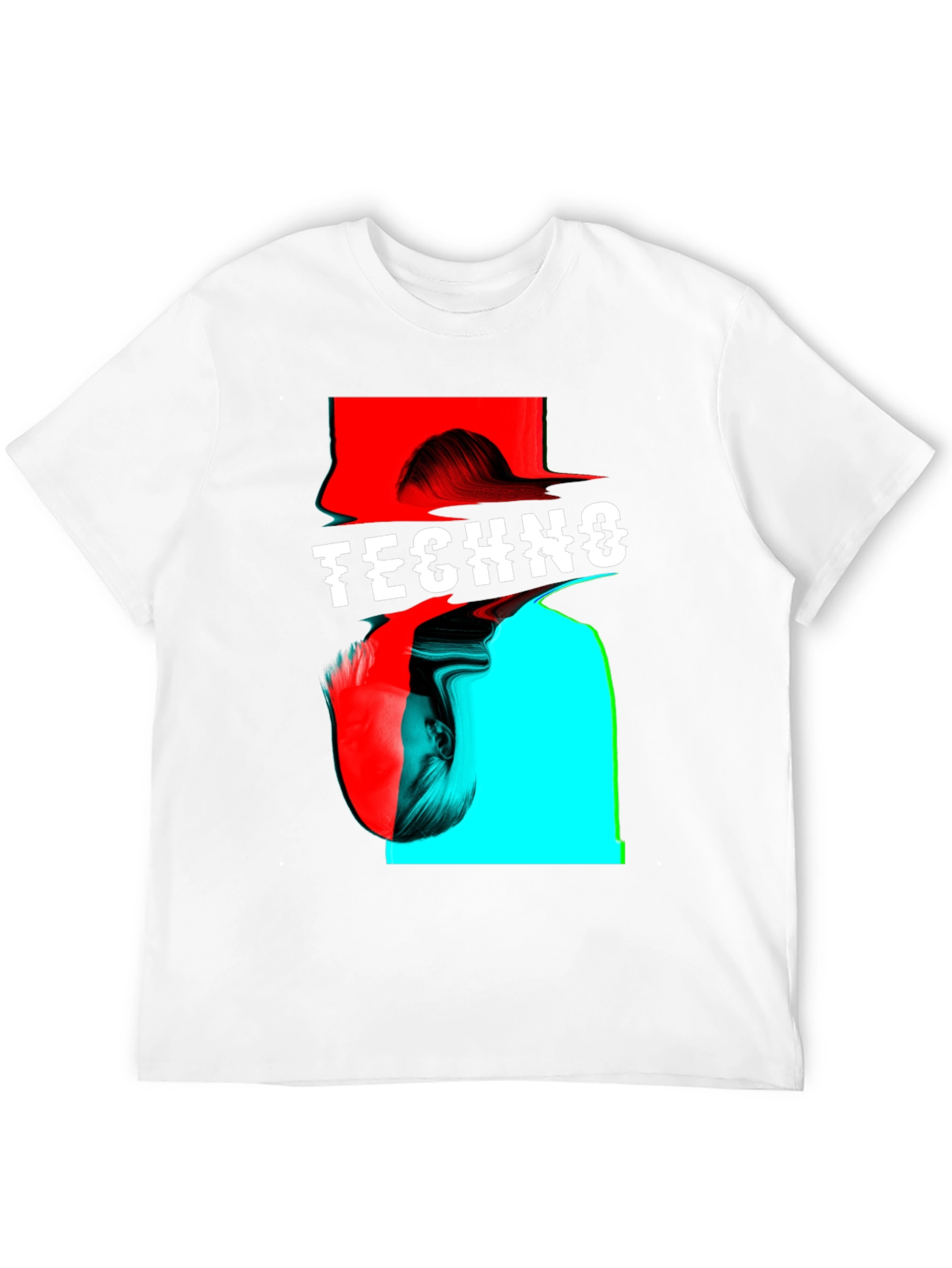 Techno Glitch Art T-Shirt - Modern Music Fashion