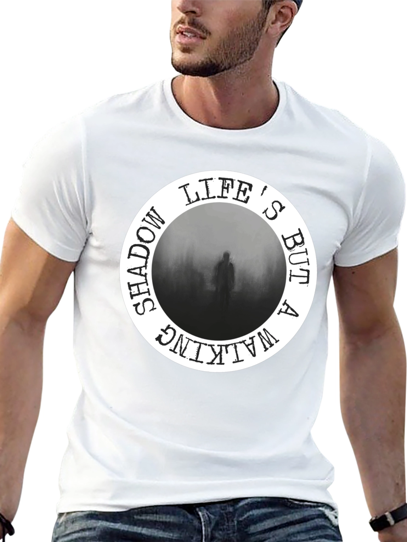Lifes But A Walking Shadow Black T-Shirt