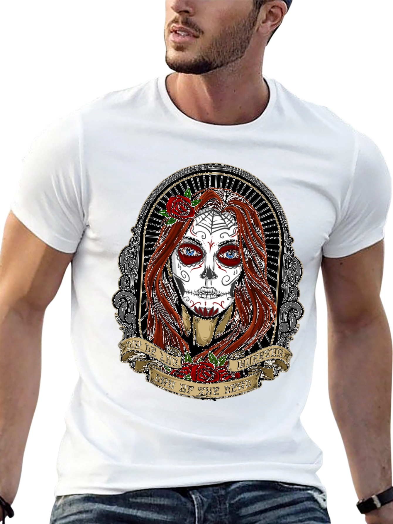 Day of the Dead Womans Portrait T-Shirt