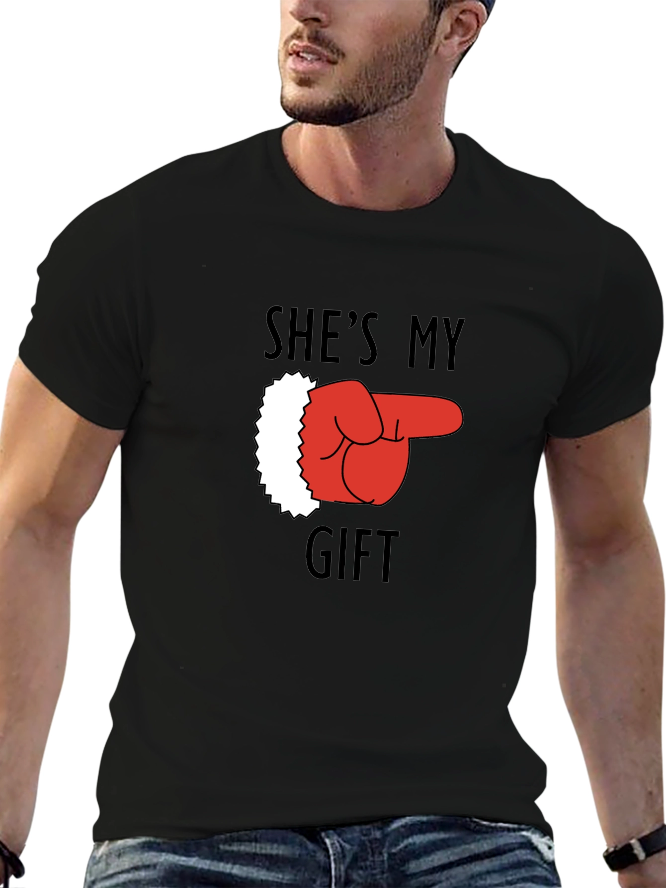 Shes My Gift Christmas Holiday Graphic T-Shirt