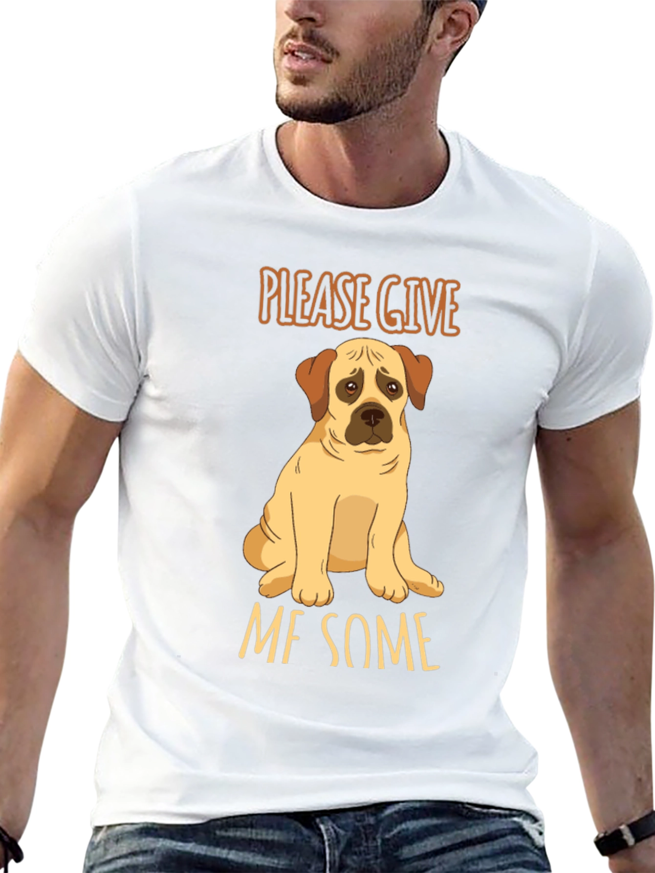 Cute Dog Graphic T-Shirt: Give Me Some!