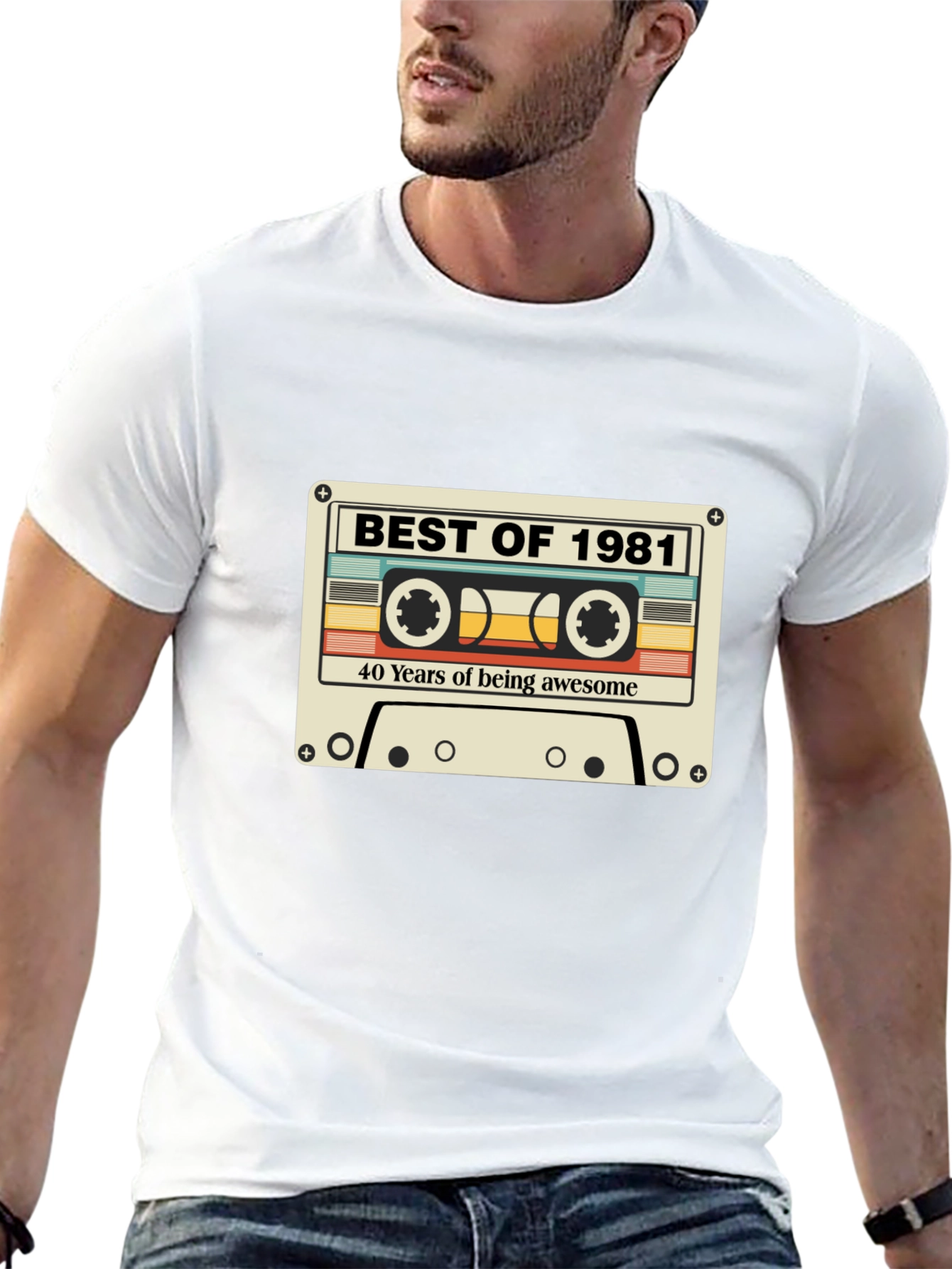 Best of 1981 40th Birthday Cassette Tape T-Shirt