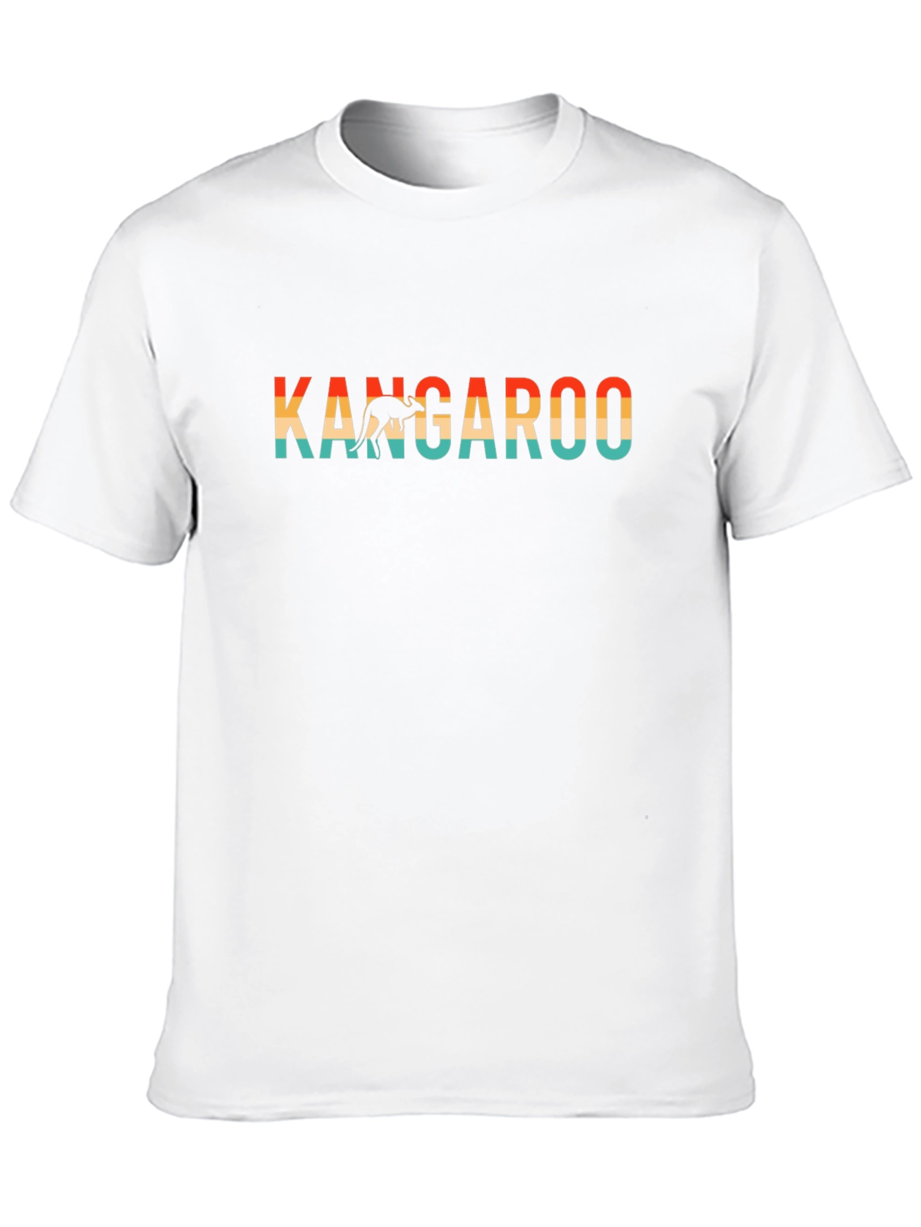 Kangaroo Graphic Tee - Retro Design Black T-Shirt