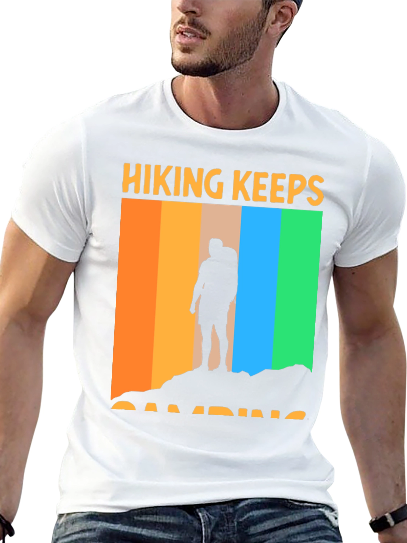 Hiking Keeps Camping T-Shirt Outdoor Adventure Tee