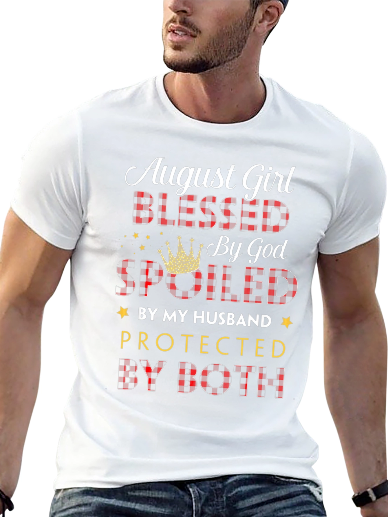 August Girl Blessed by God T-Shirt