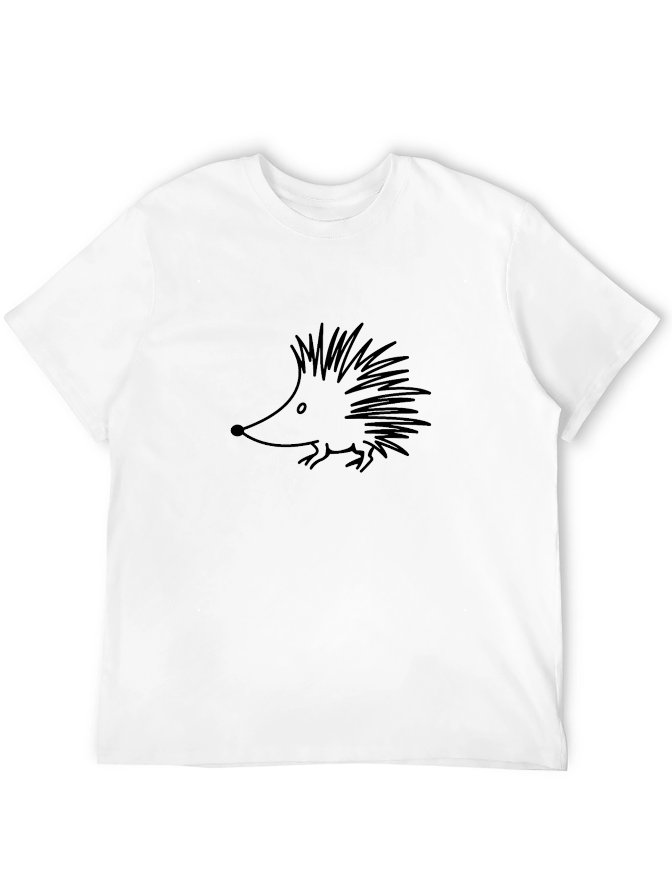 Hedgehog Graphic Black T-Shirt