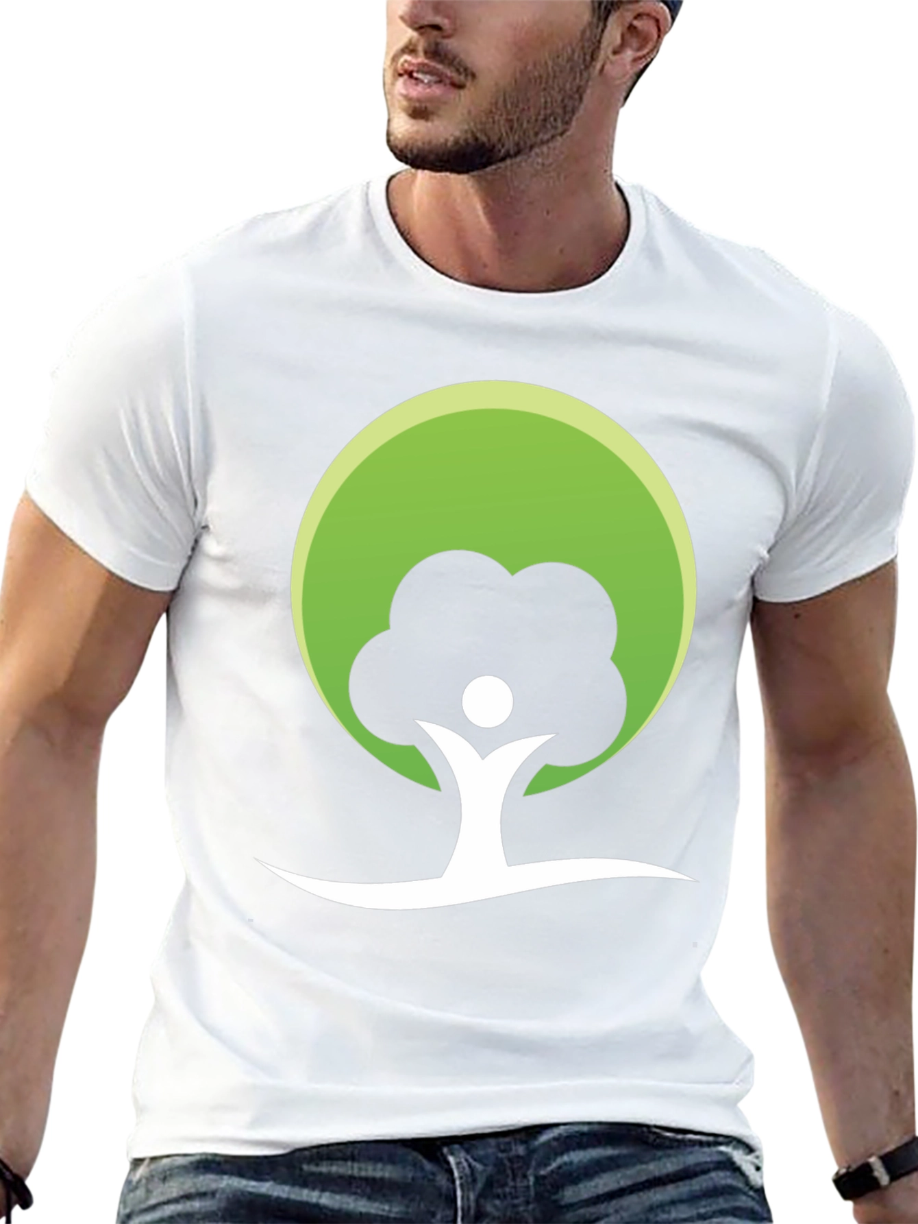 Eco-Friendly Tree Graphic T-Shirt - Black
