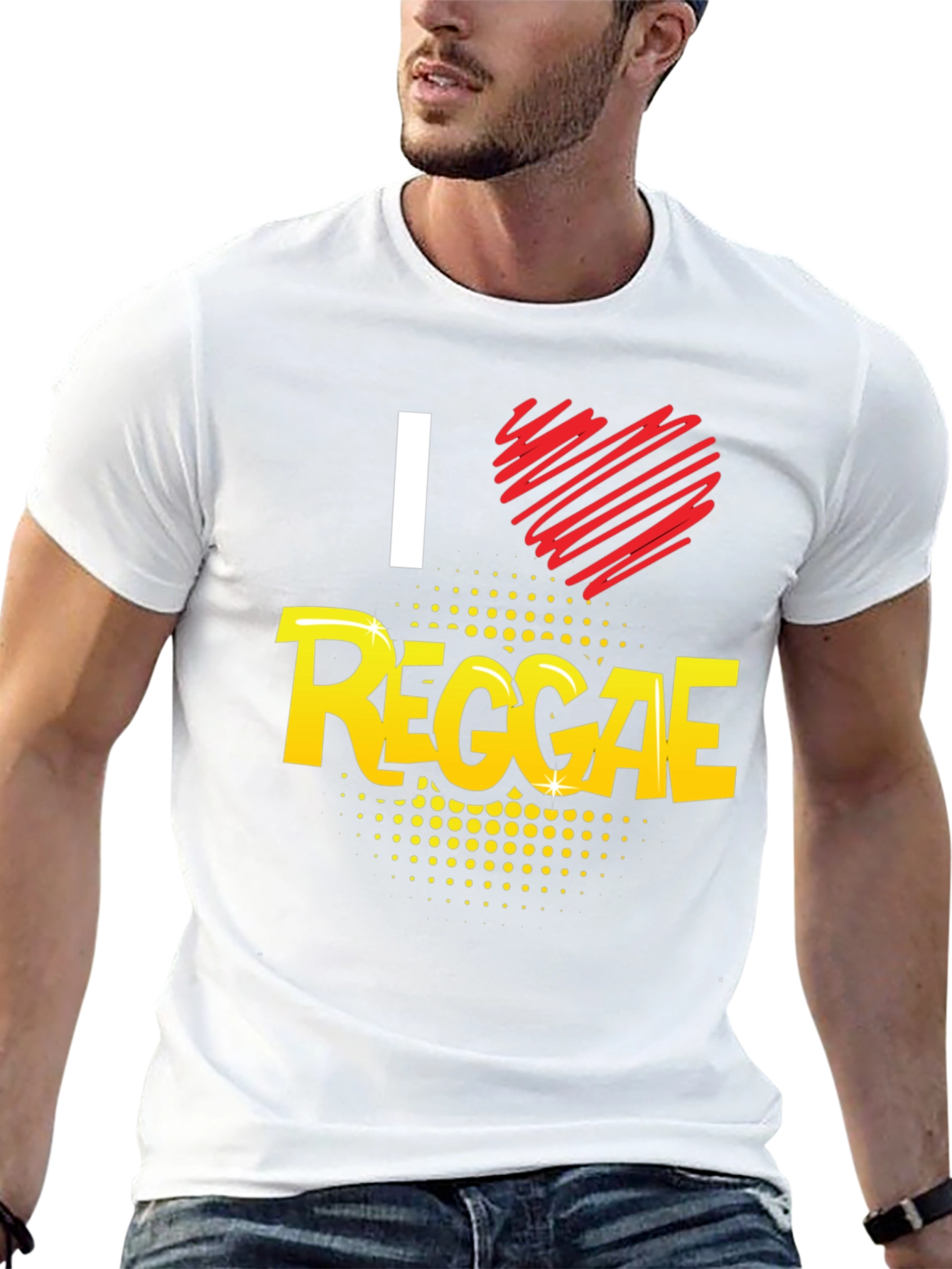 I Love Reggae Black Graphic Tee