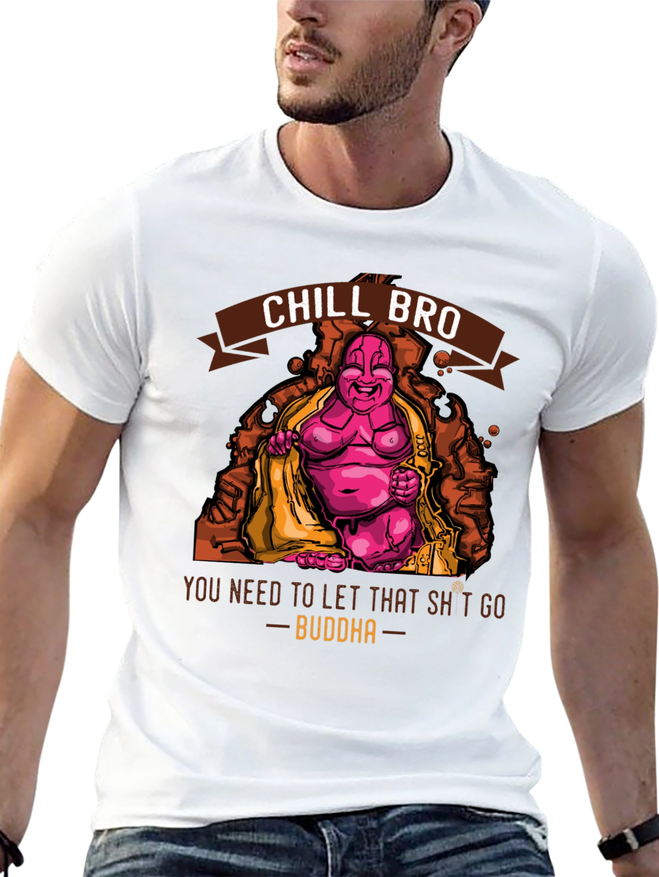 Chill Bro Buddha Graphic T-Shirt