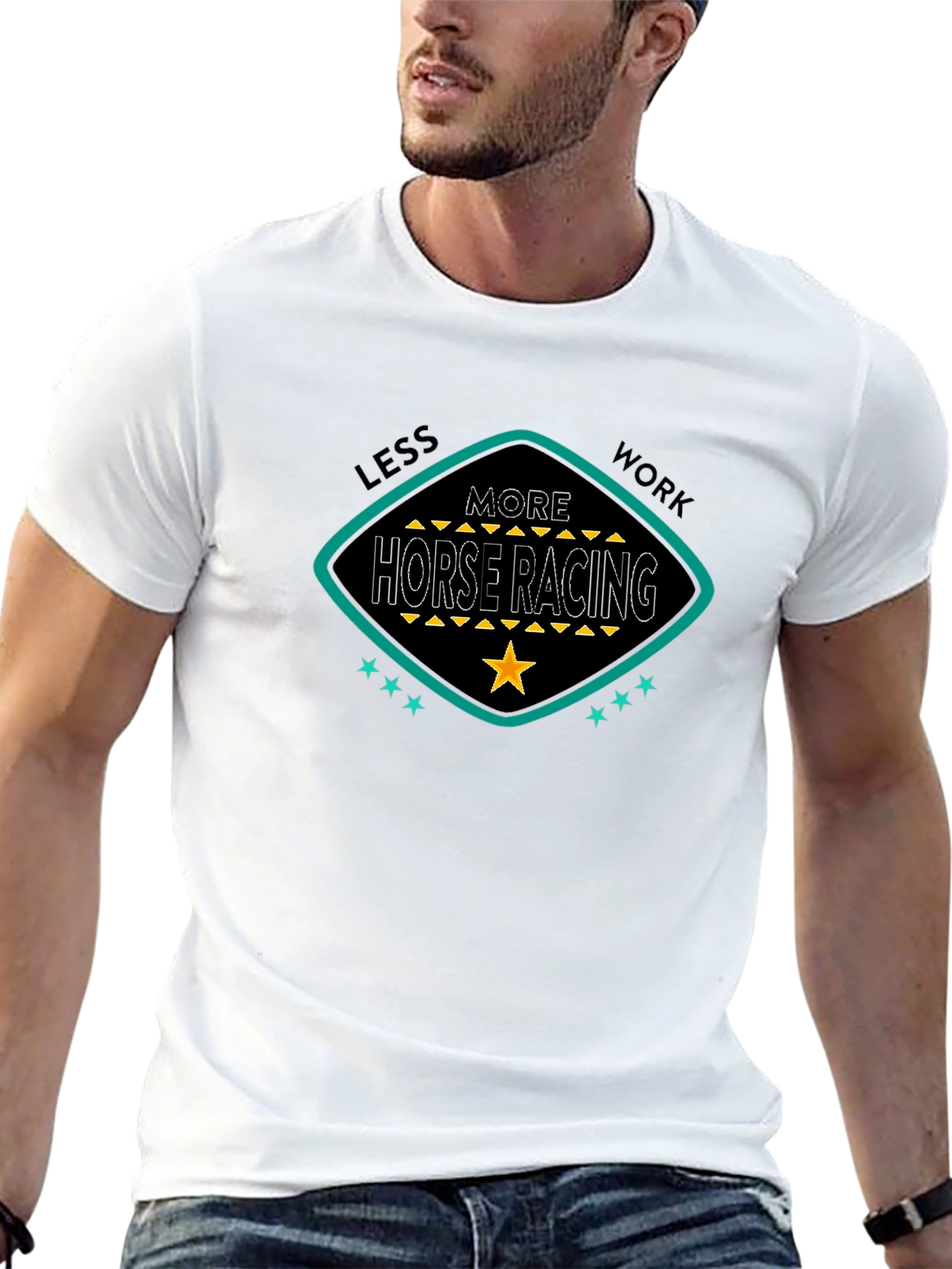 More Horse Racing Black T-Shirt