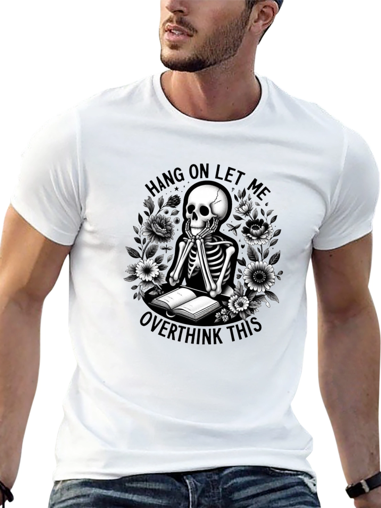 Hang On Overthink Skeleton T-Shirt