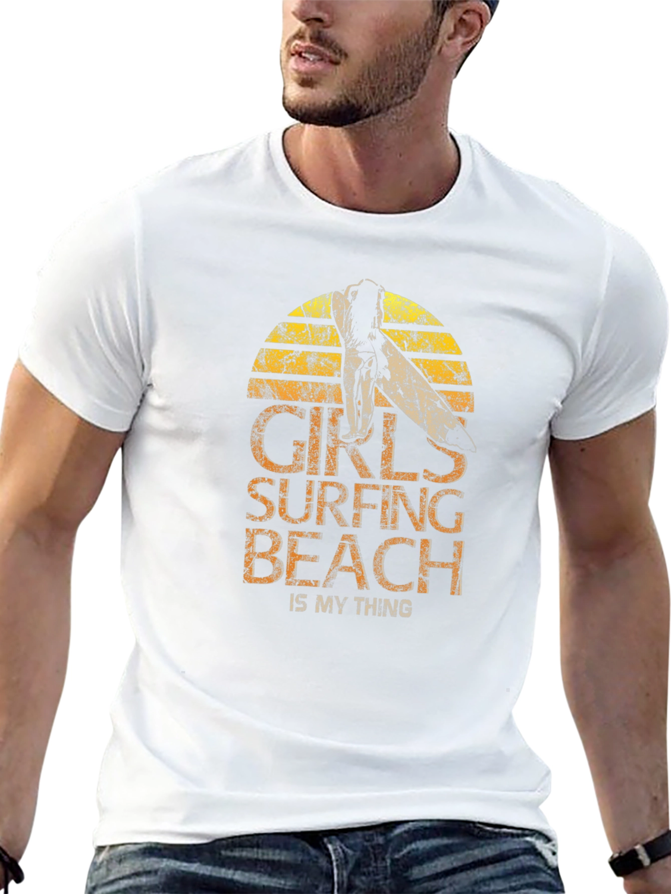 Girls Surfing Beach T-Shirt