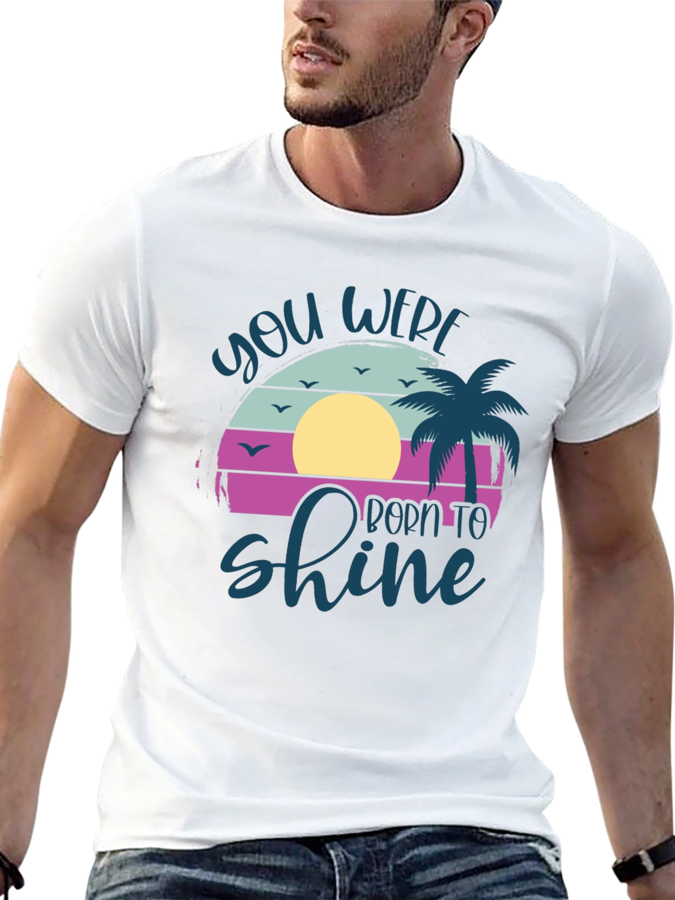 You Were Born to Shine Black Graphic Tee