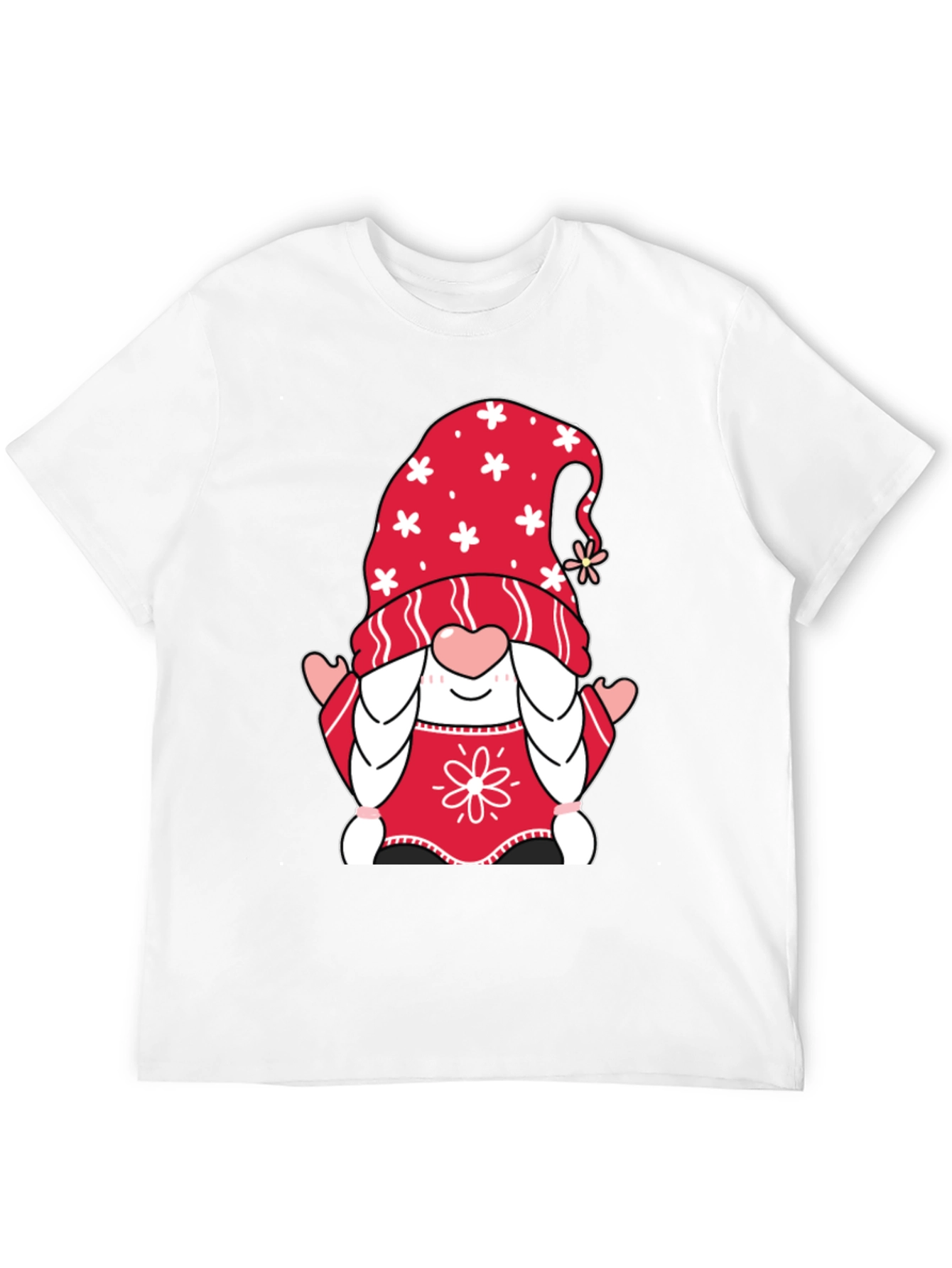 Gnome Valentines Day Black T-Shirt