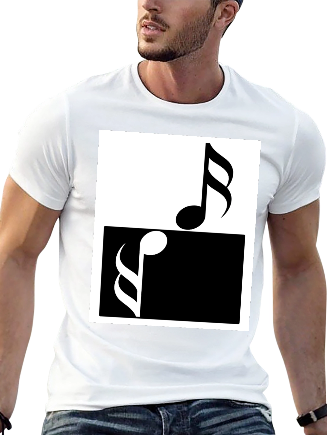Music Notes Yin Yang T-Shirt