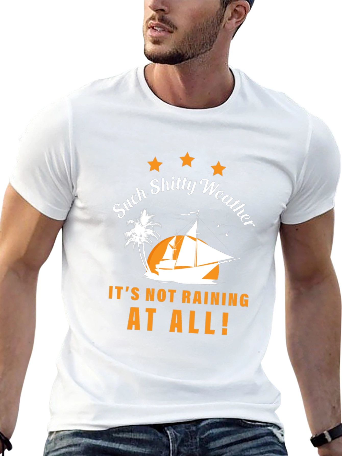 Humorous Such Shitty Weather Graphic Tee
