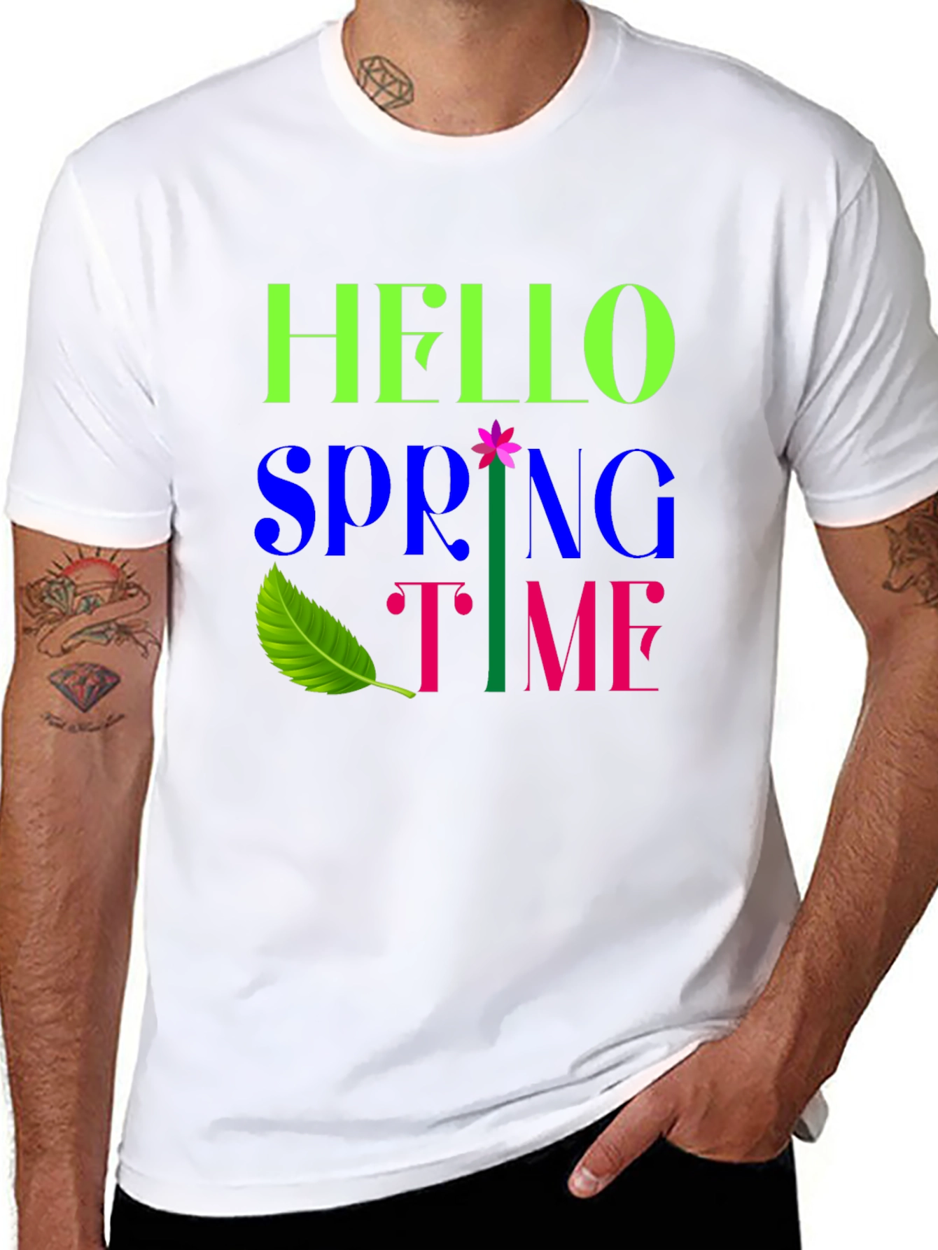 Hello Spring Time Graphic T-Shirt