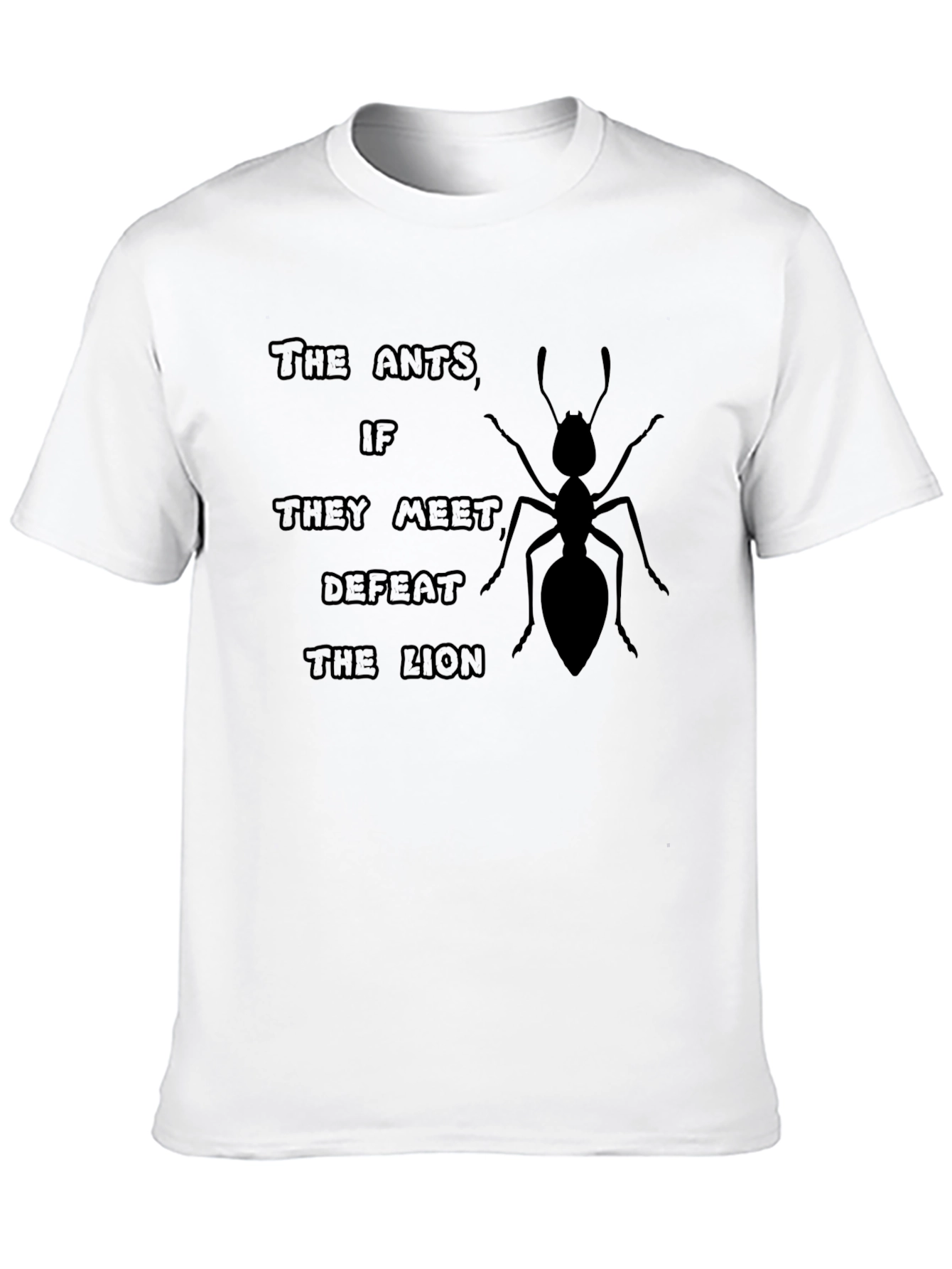 Ants Defeat the Lion Graphic T-Shirt