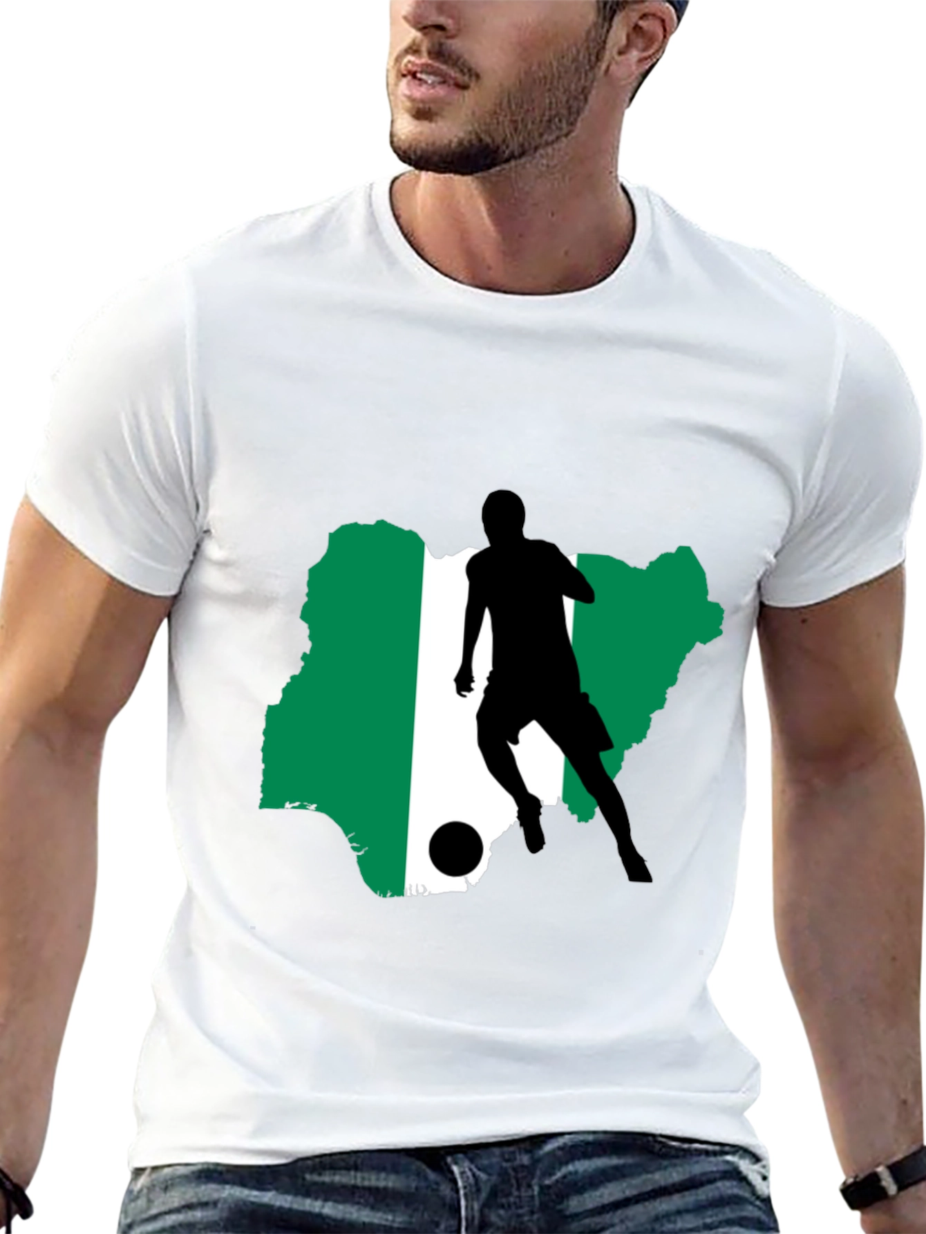 Nigeria Soccer Silhouette T-Shirt
