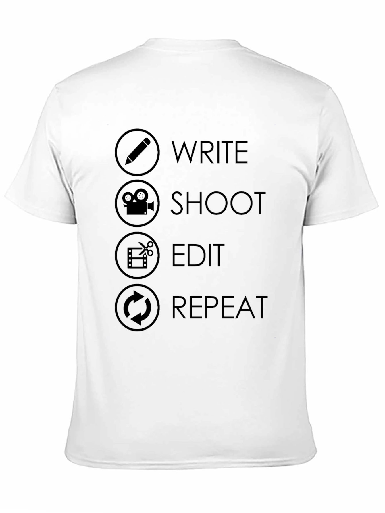 Write Shoot Edit Repeat Graphic Tee