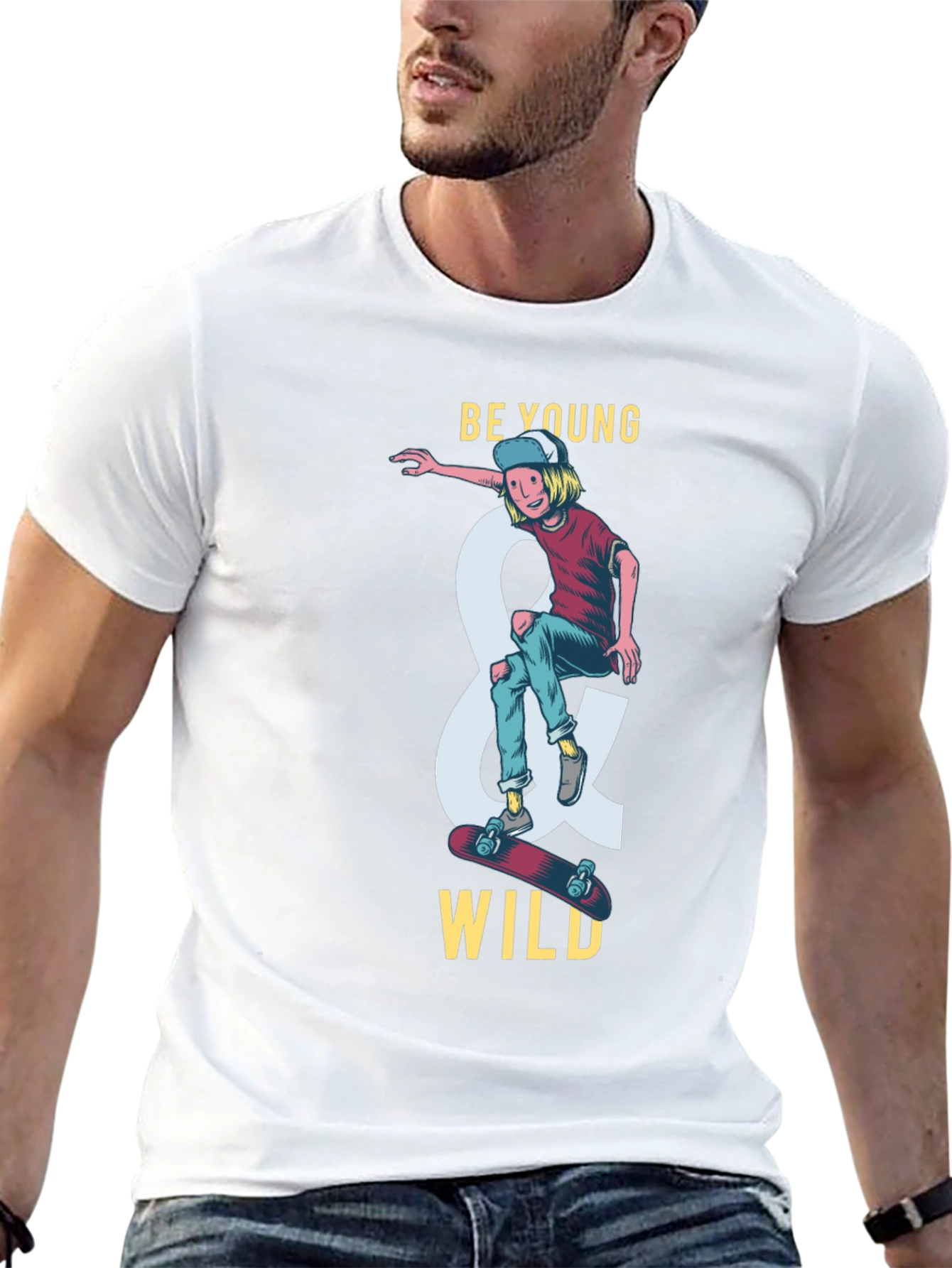 Be Young and Wild Graphic T-Shirt