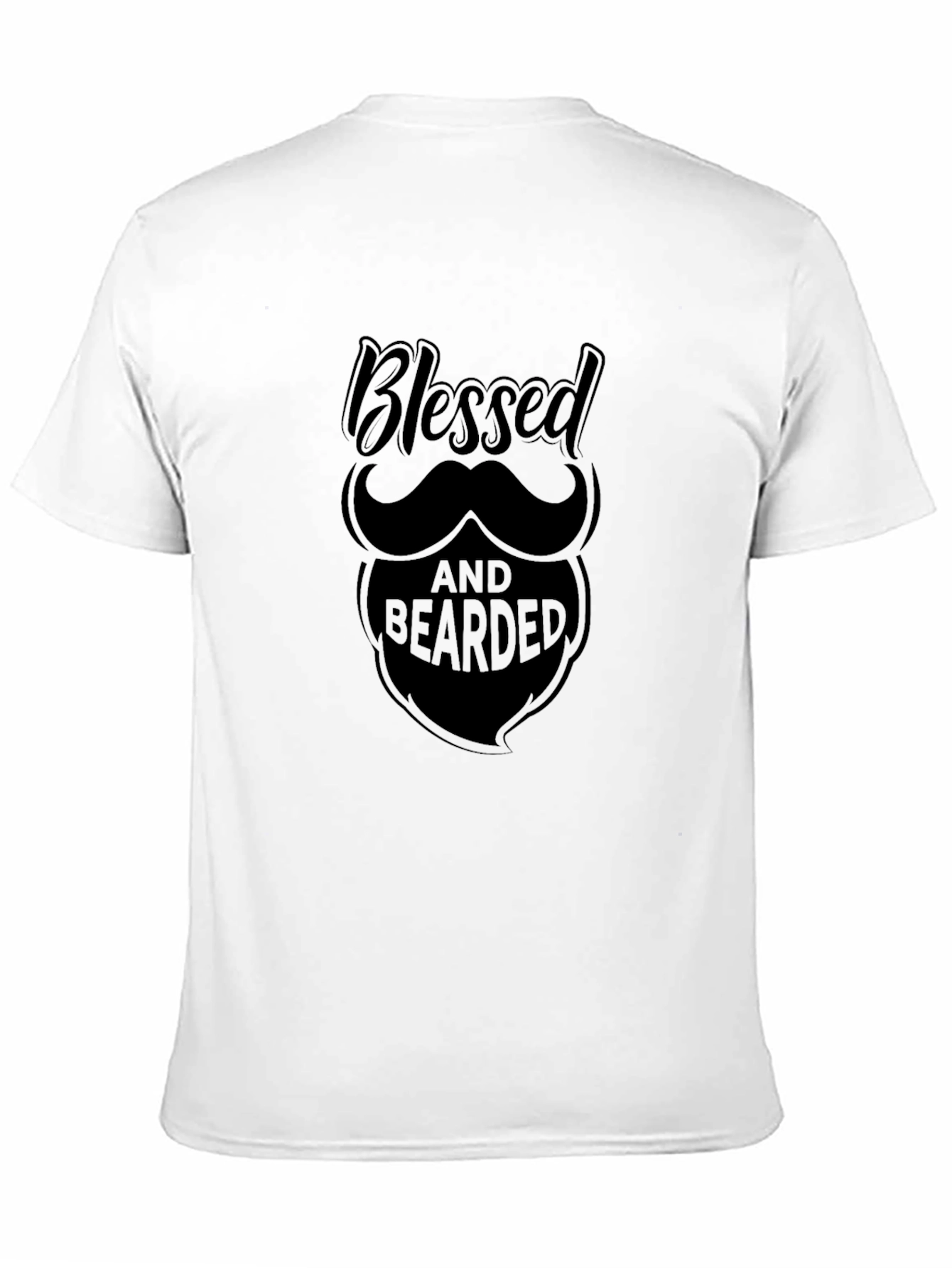 Blessed and Bearded Graphic T-Shirt - Black