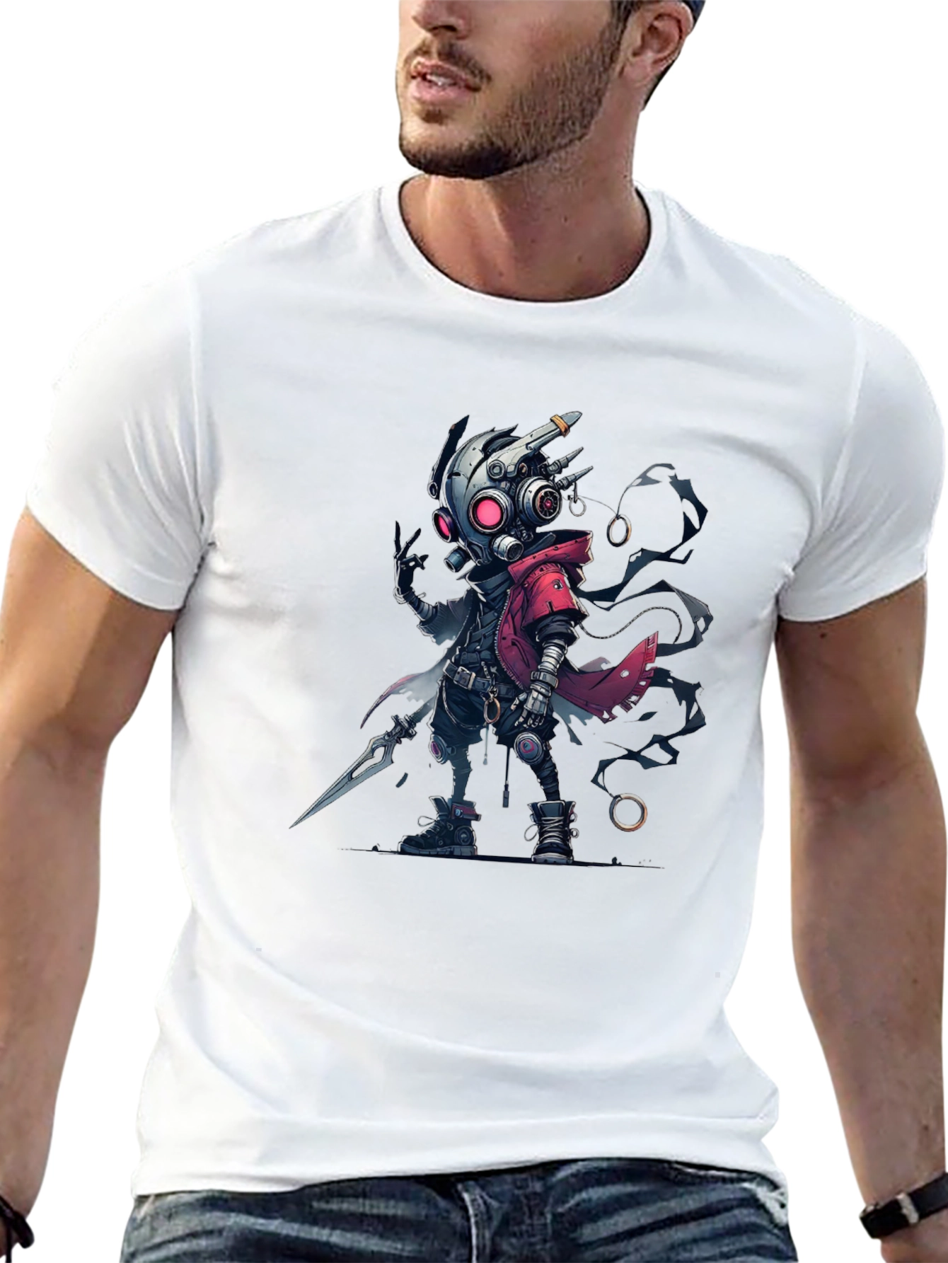 Cyberpunk Cartoon Graphic T-Shirt