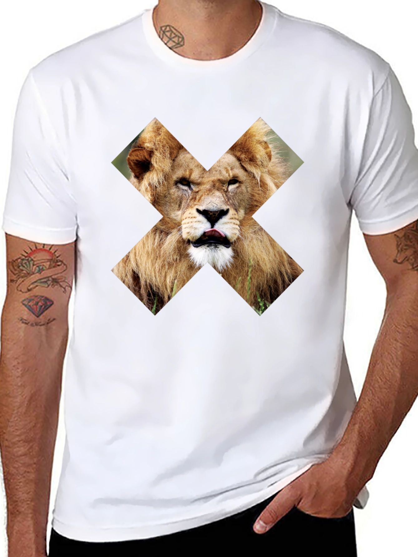 Lion X Graphic Black T-Shirt