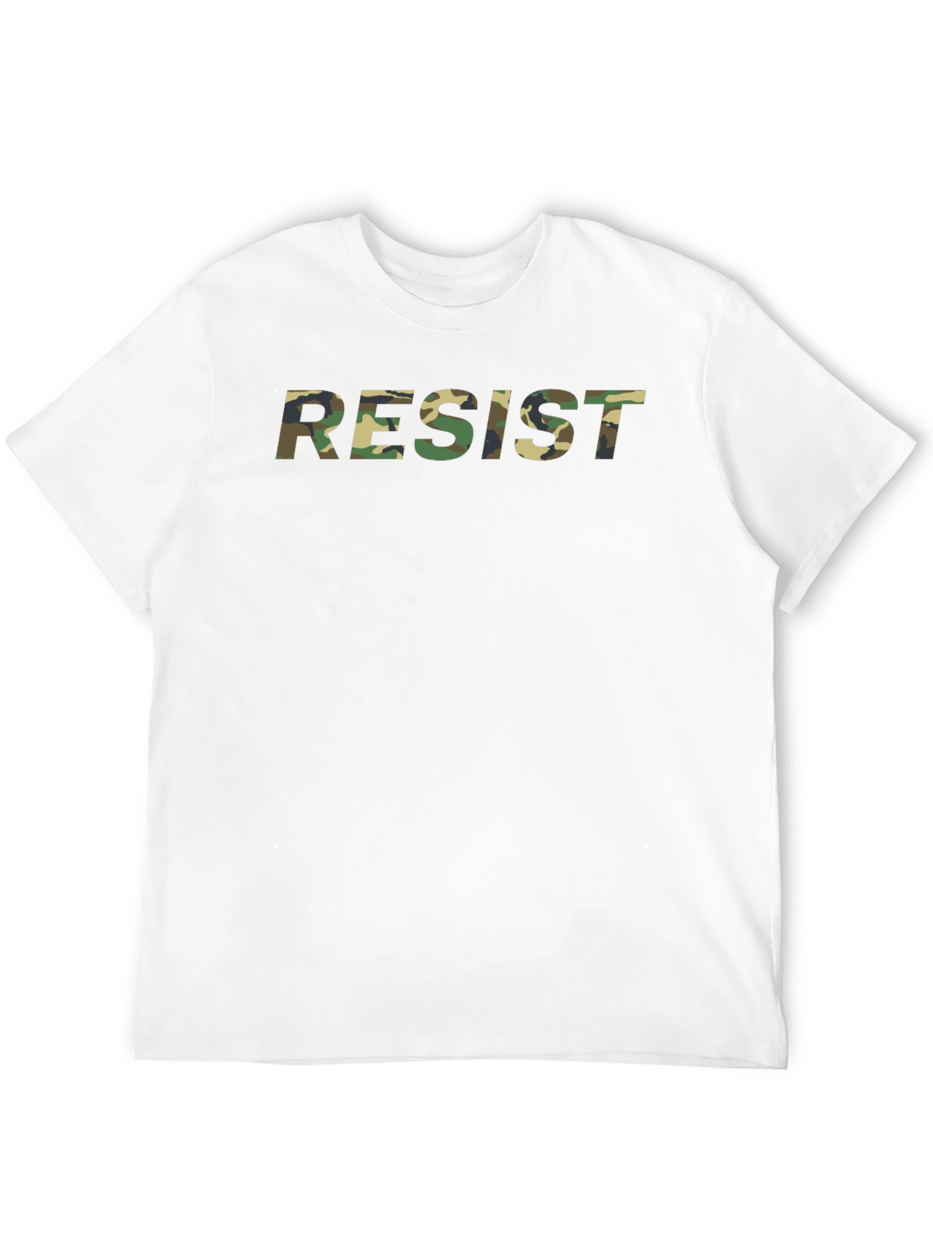 Resist Camo Print Black T-Shirt