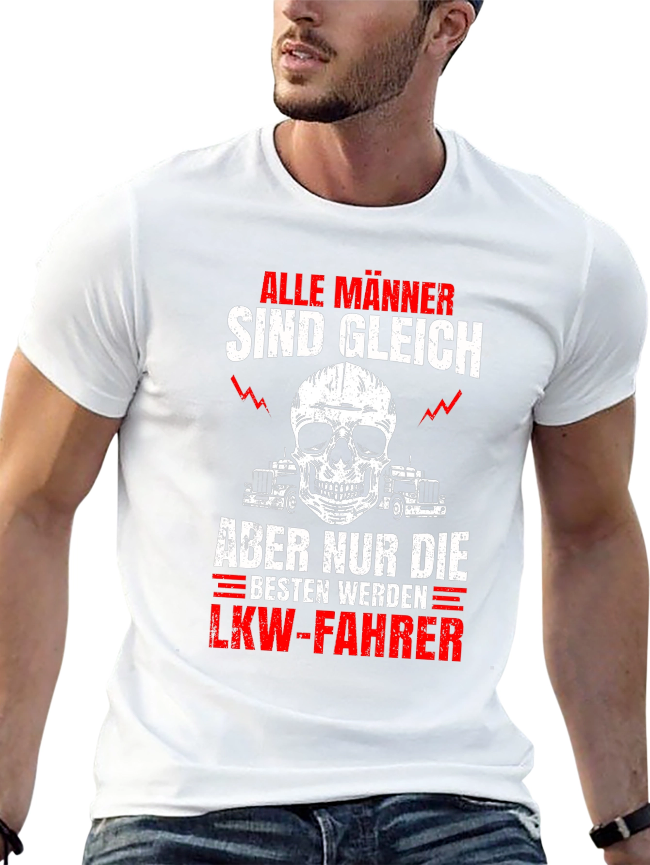 Mens Alle Manner Trucker T-Shirt