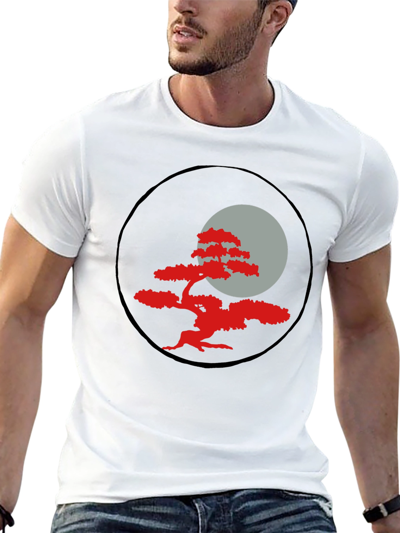 Zen Bonsai Moon Graphic T-Shirt