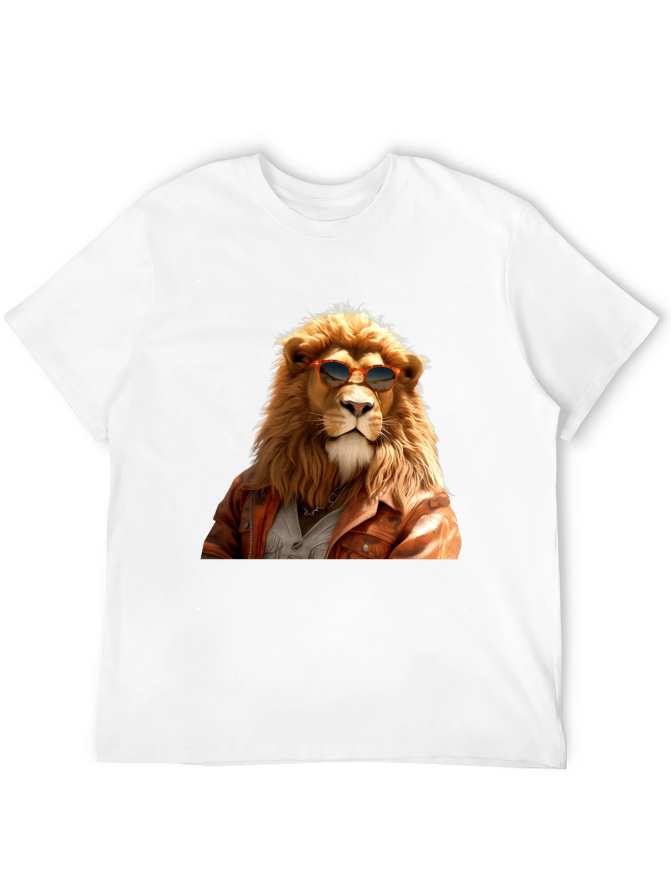 Cool Lion Graphic Tee - Trendy Animal Print Shirt