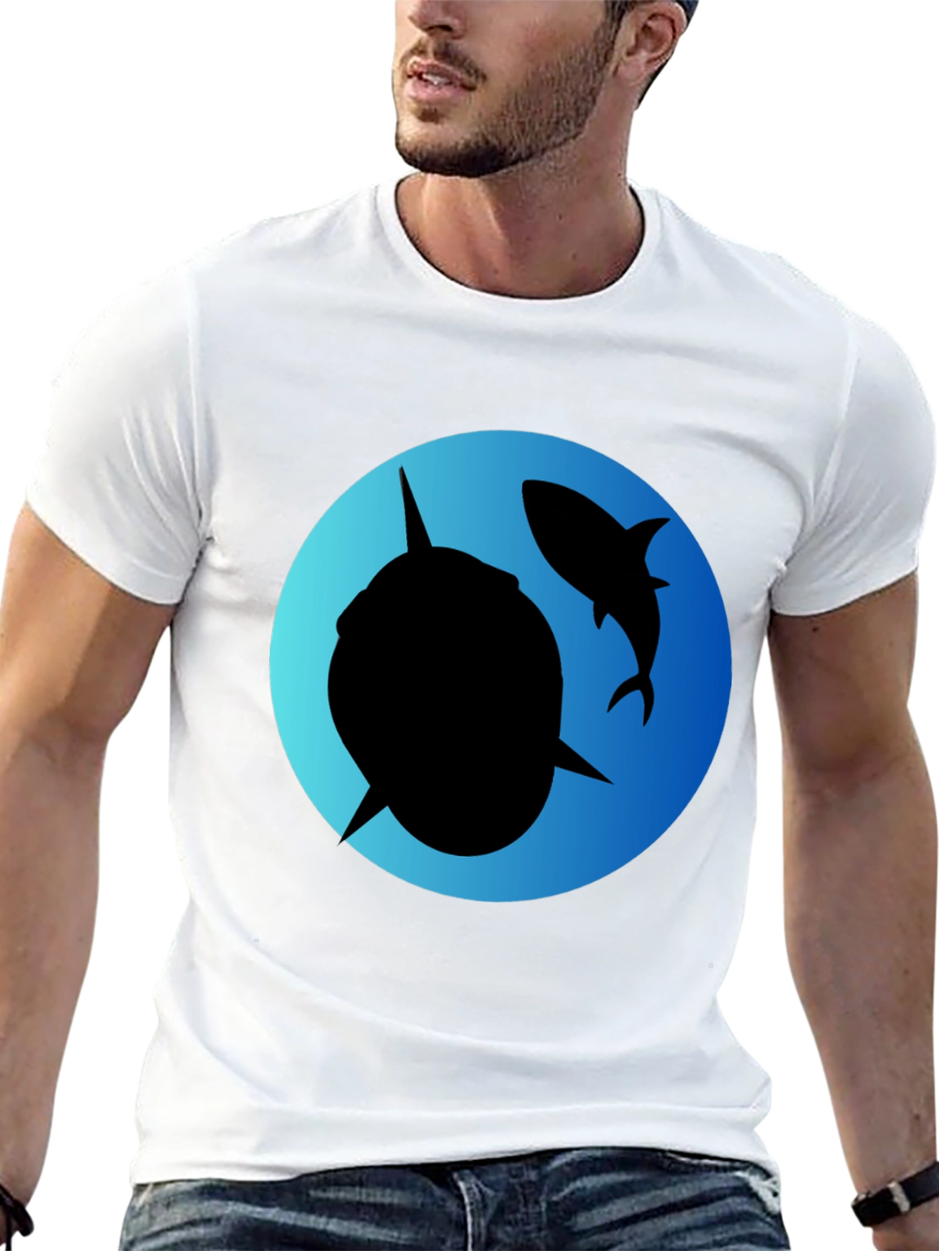 Shark Silhouette Graphic Tee