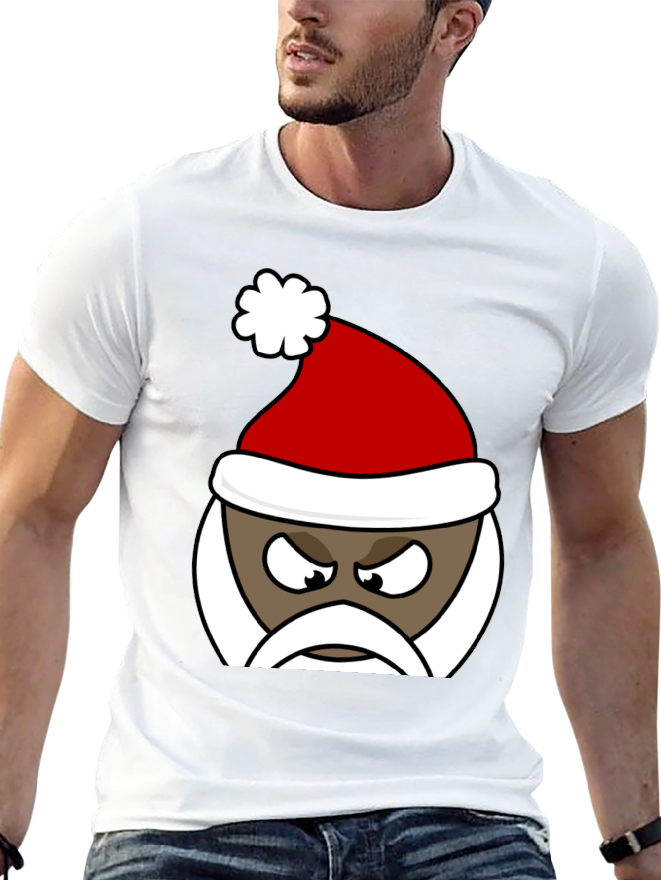 Grumpy Santa Graphic Tee - Holiday Humor T-Shirt