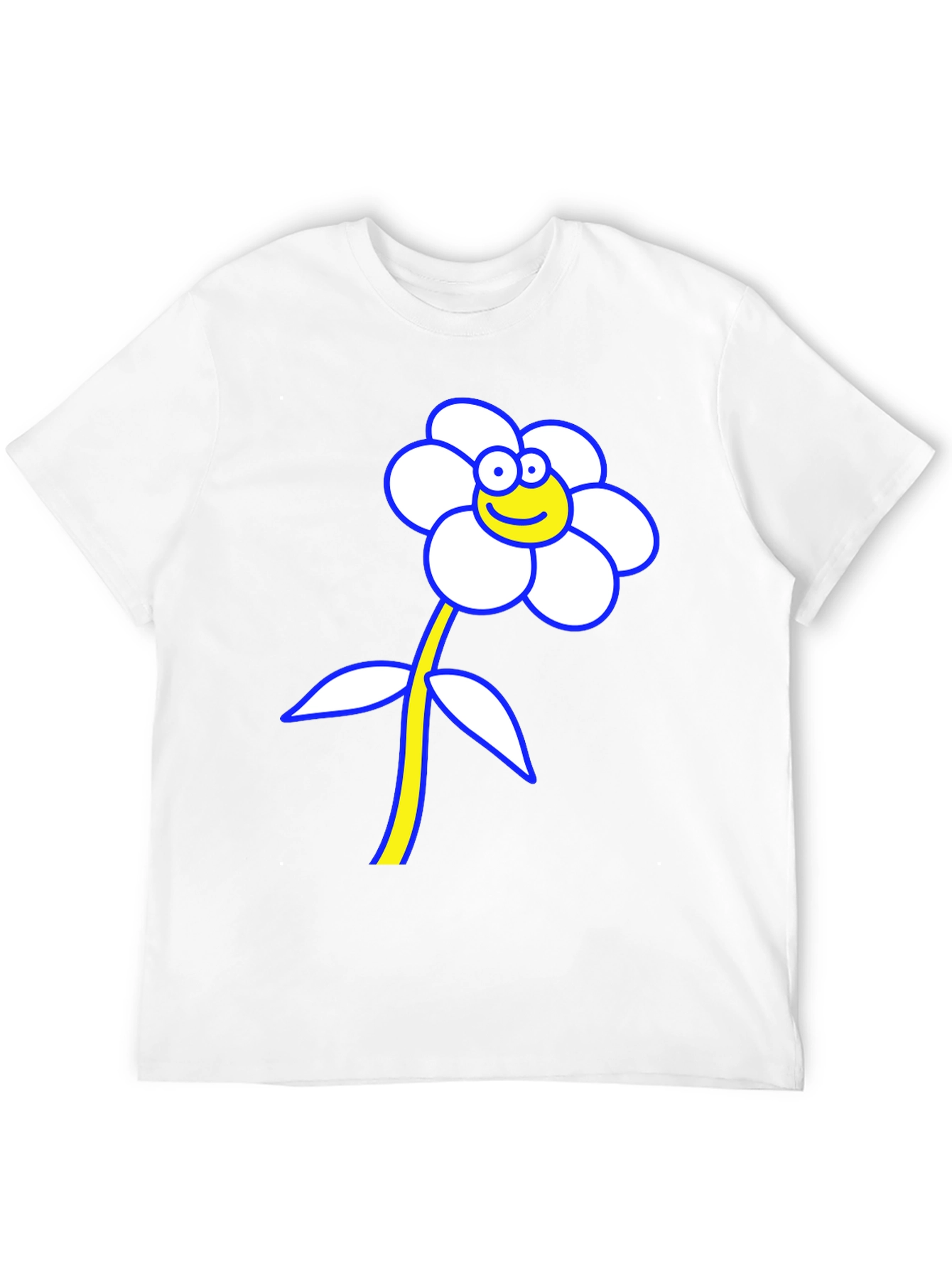 Funny Flower Graphic T-Shirt - Black Cotton Tee