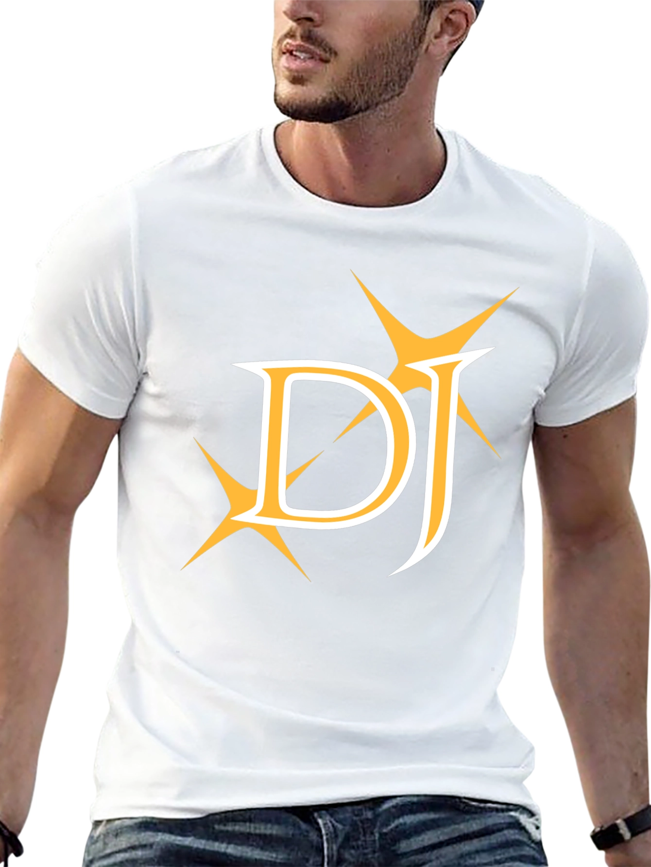 DJ Golden Graphic Tee - Stylish Black Cotton T-Shirt