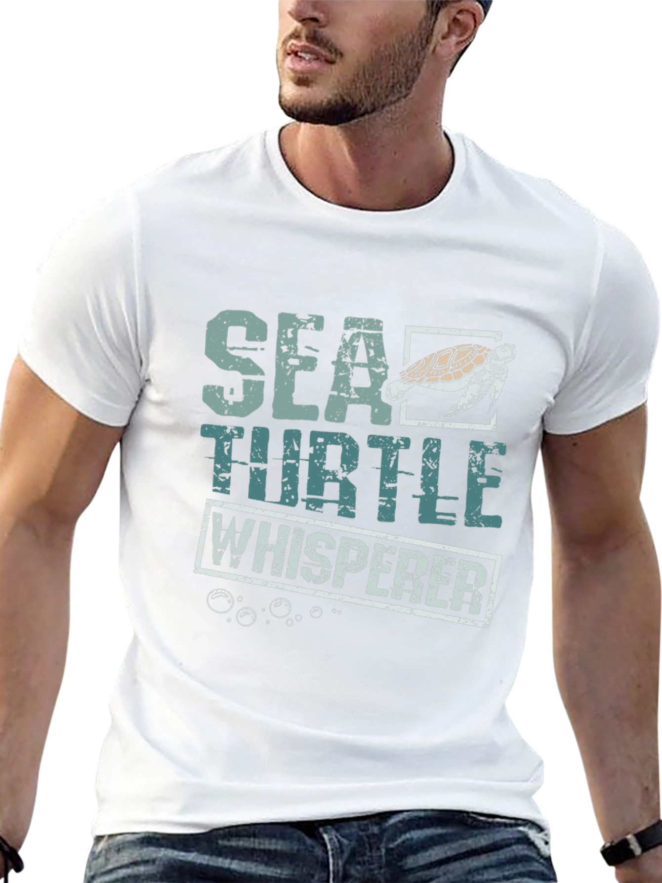 Sea Turtle Whisperer Graphic T-Shirt - Ocean Lover Tee