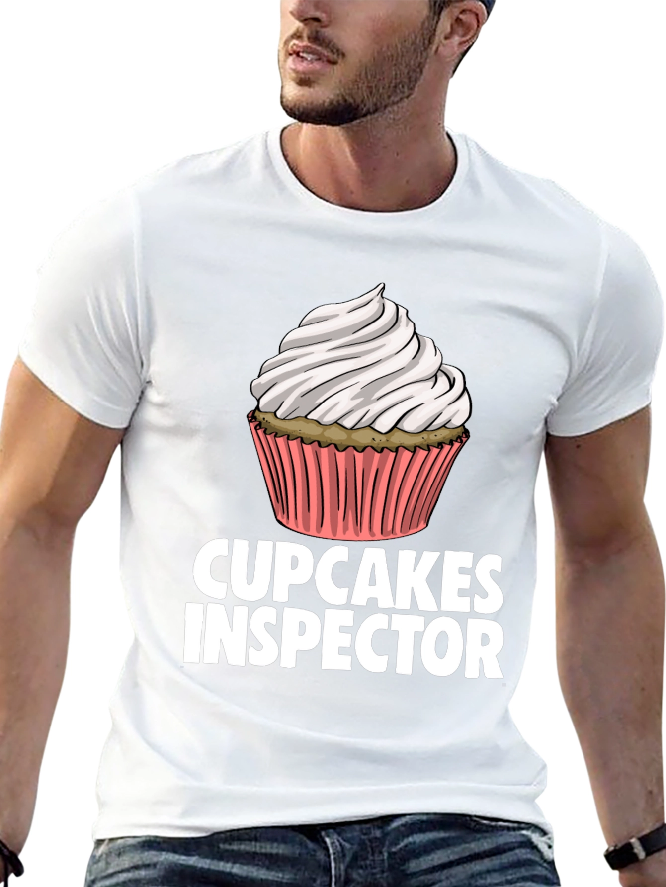 Cupcakes Inspector Funny Graphic T-Shirt