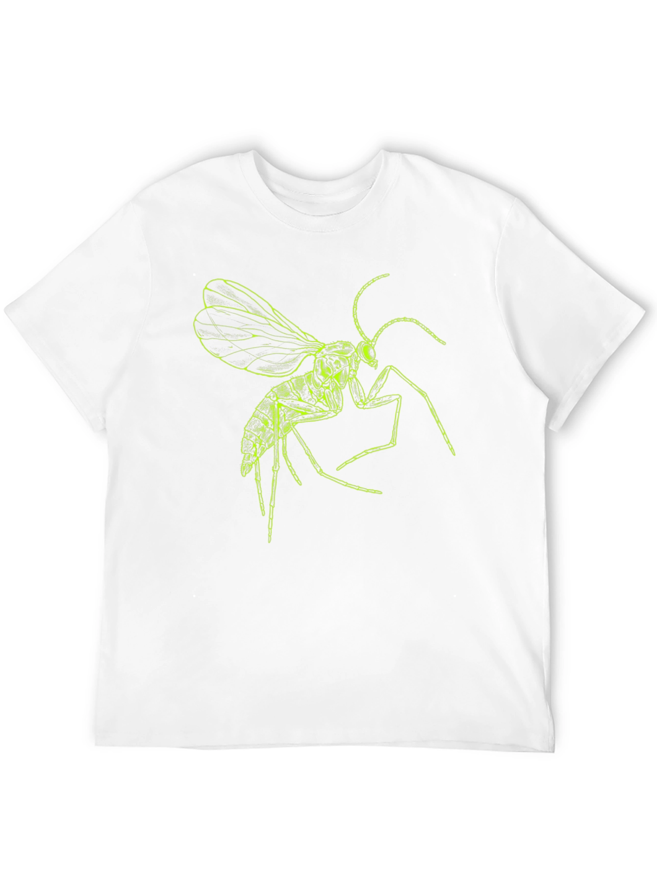 Black T-Shirt with Green Wasp Graphic