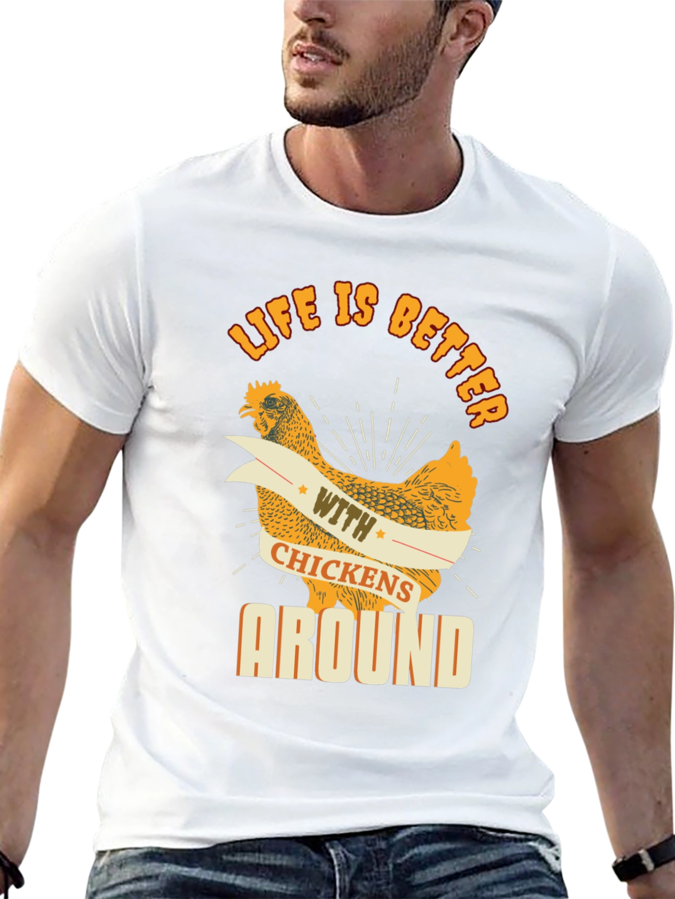 Life is Better with Chickens Around Graphic Tee