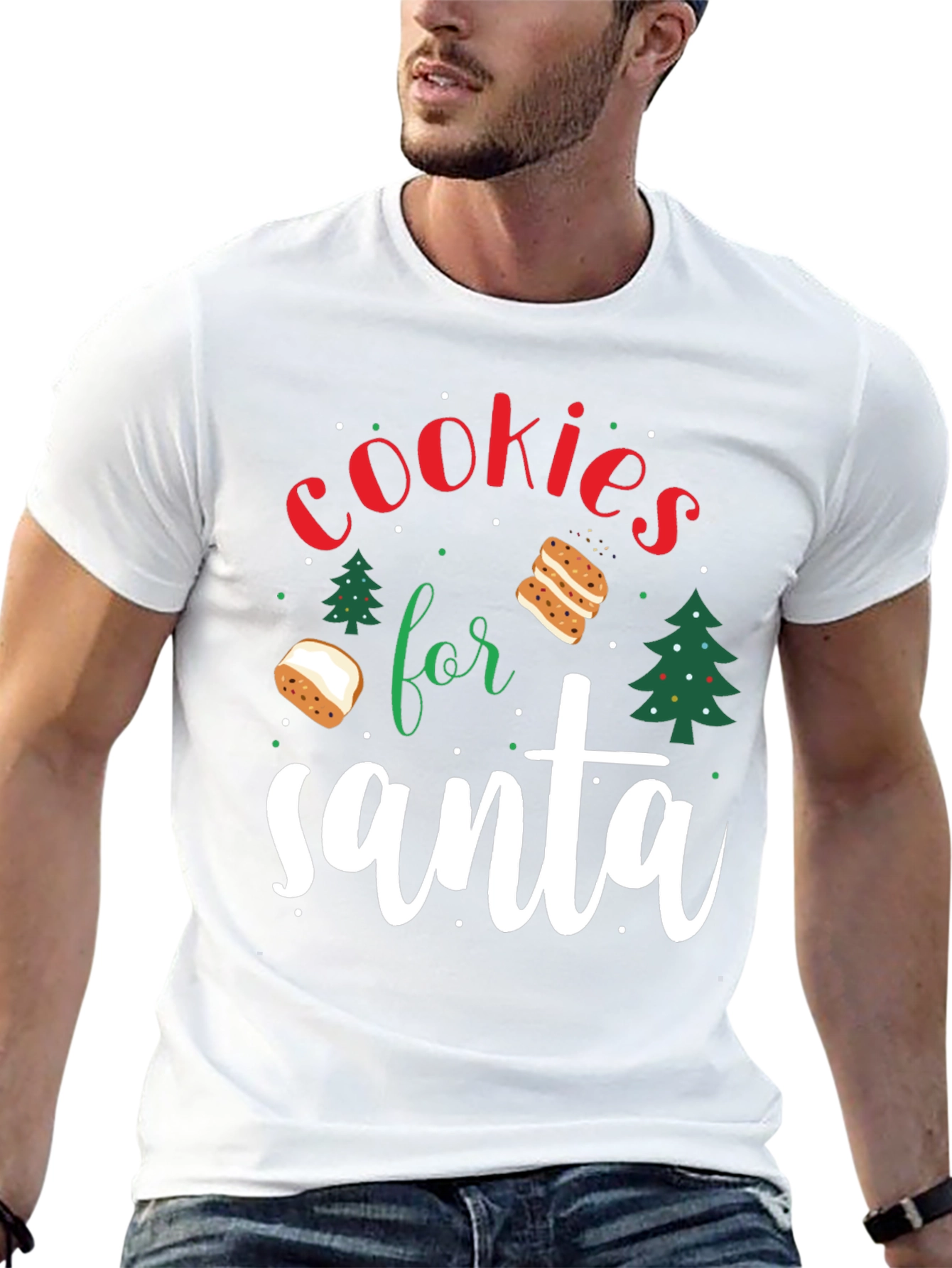 Cookies For Santa Christmas Graphic Tee