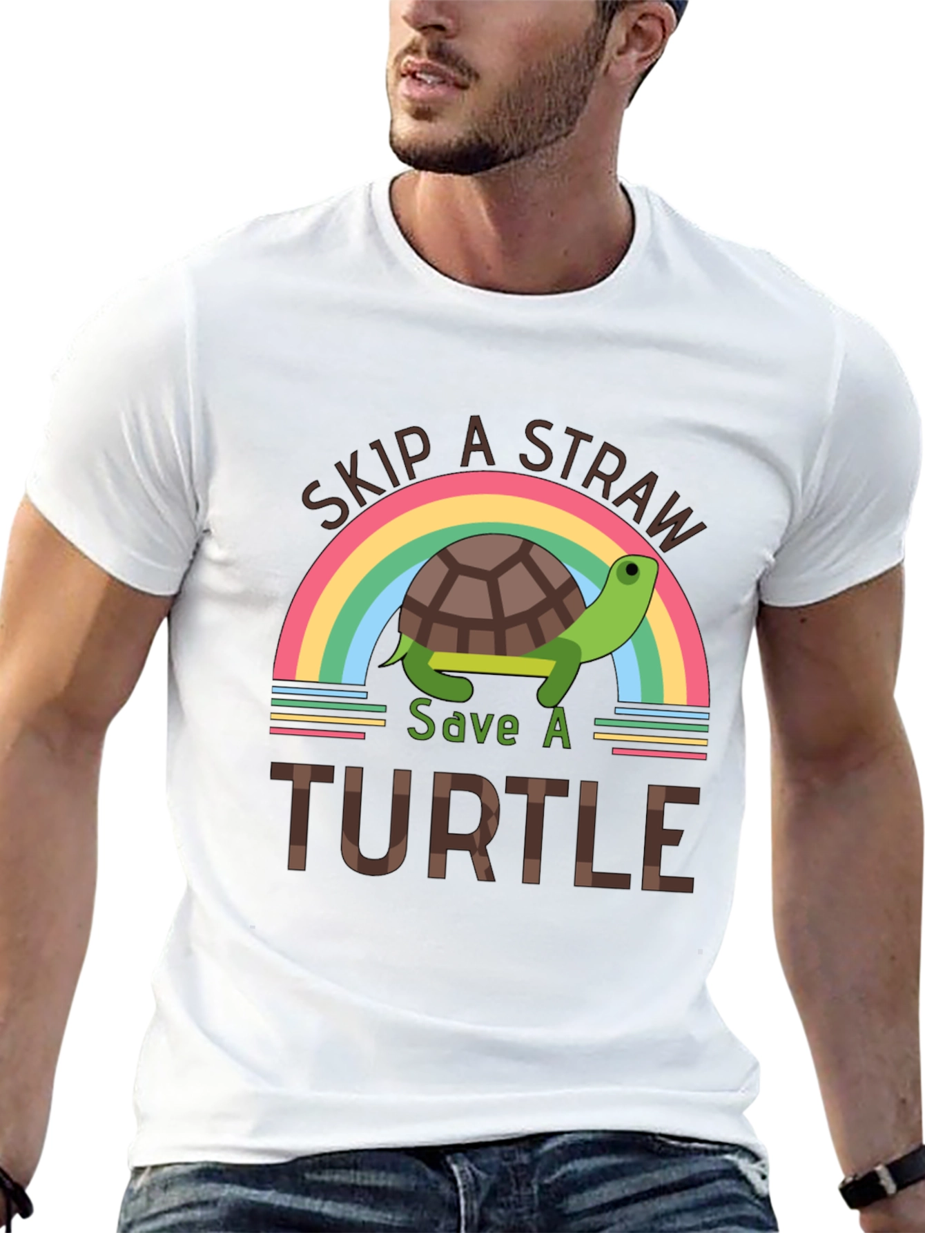 Skip a Straw Save a Turtle Graphic Tee