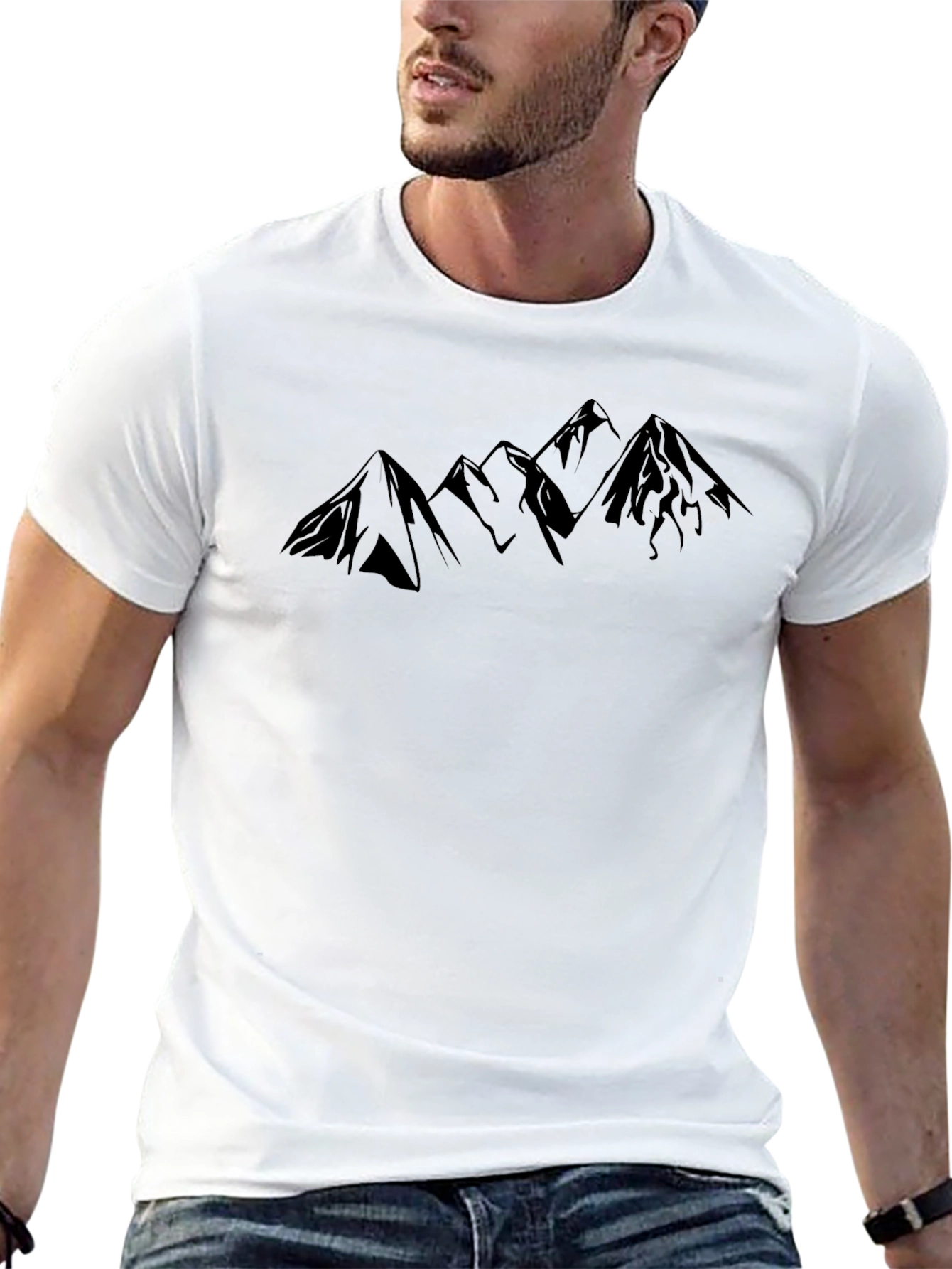 Mountain Silhouette Black T-Shirt