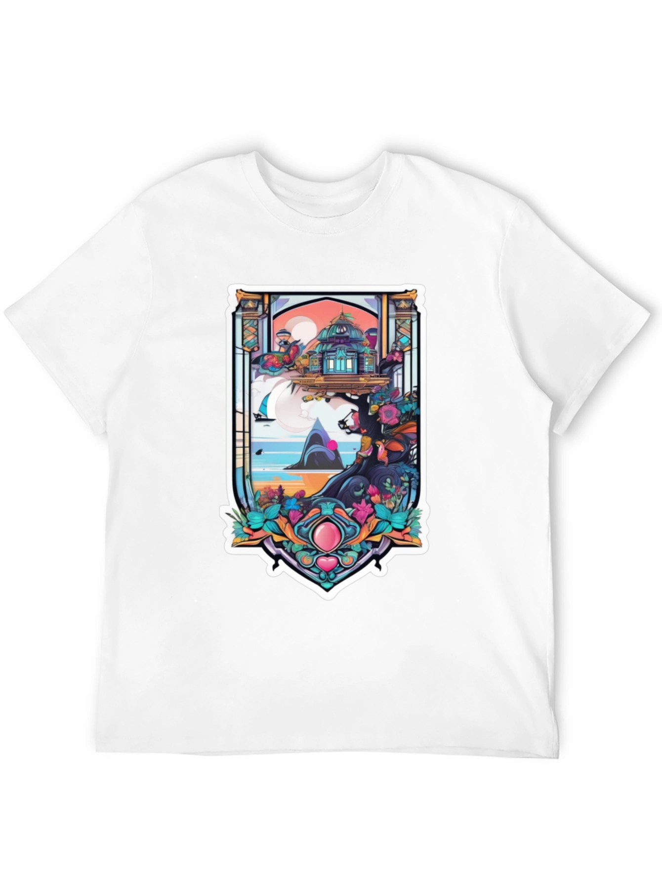 Fantasy Island Graphic Tee - Black Cotton T-Shirt