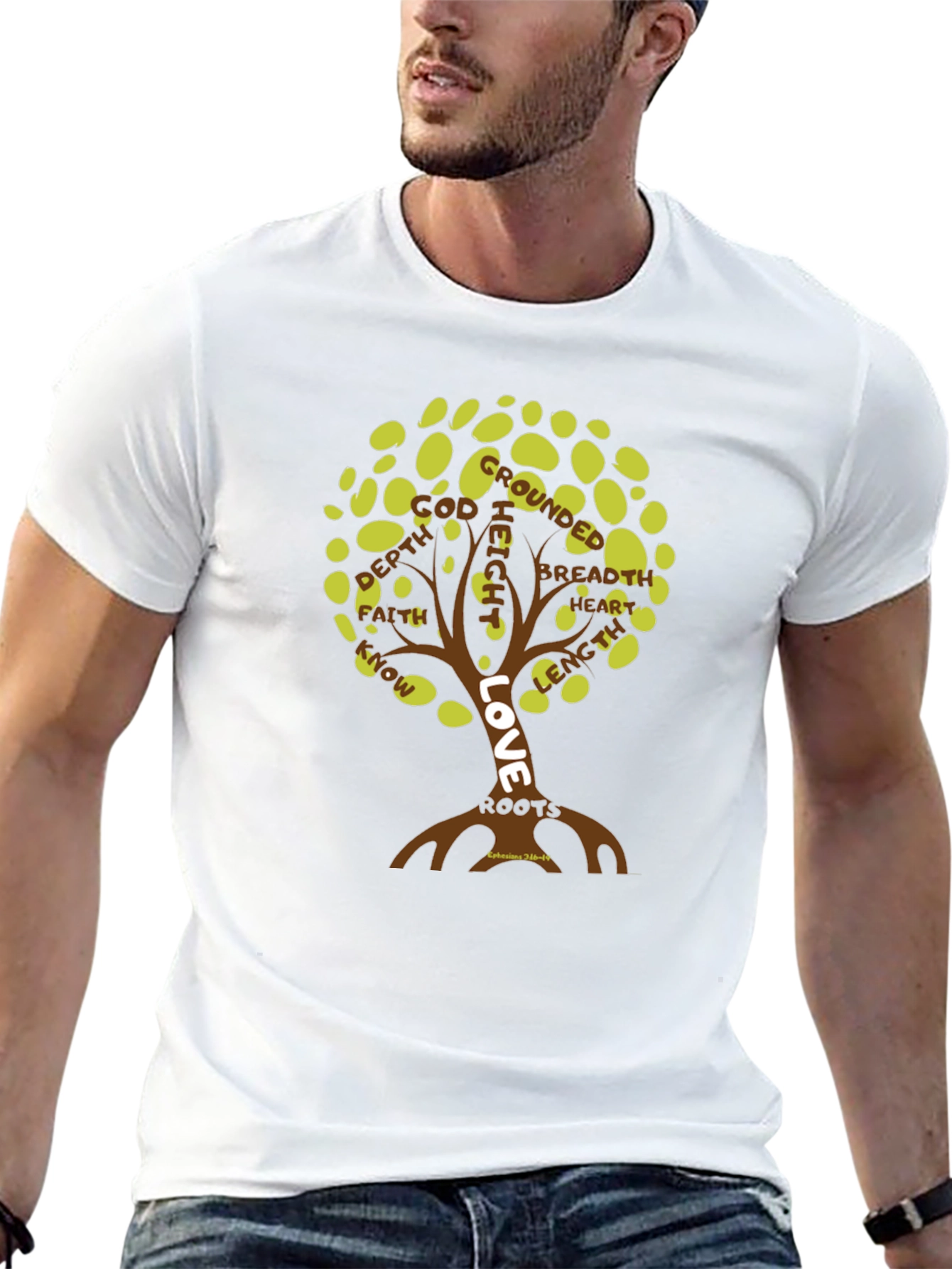 Love Roots Tree Graphic T-Shirt - Black