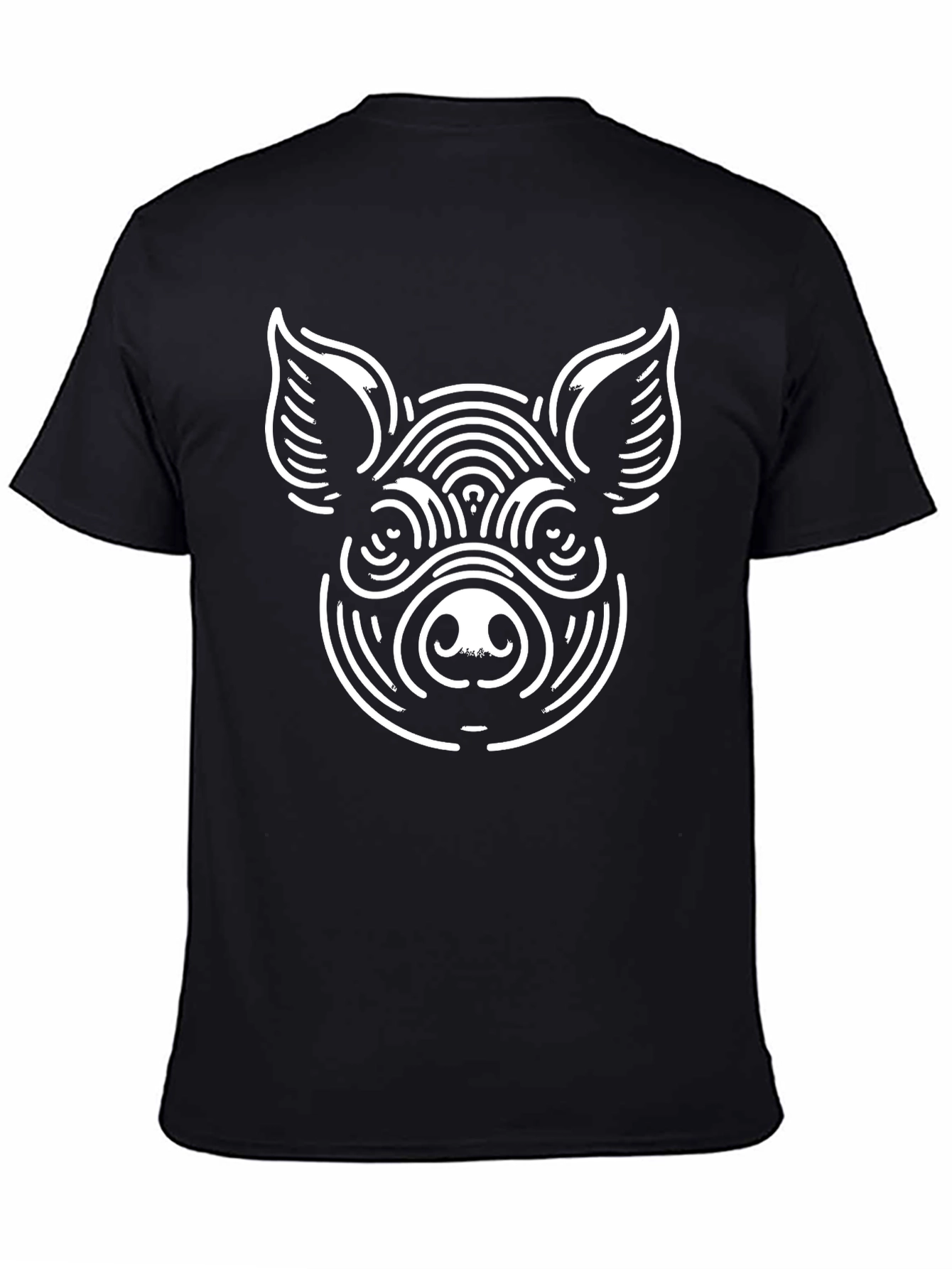 Geometric Pig Tee - Stylish Graphic T-Shirt