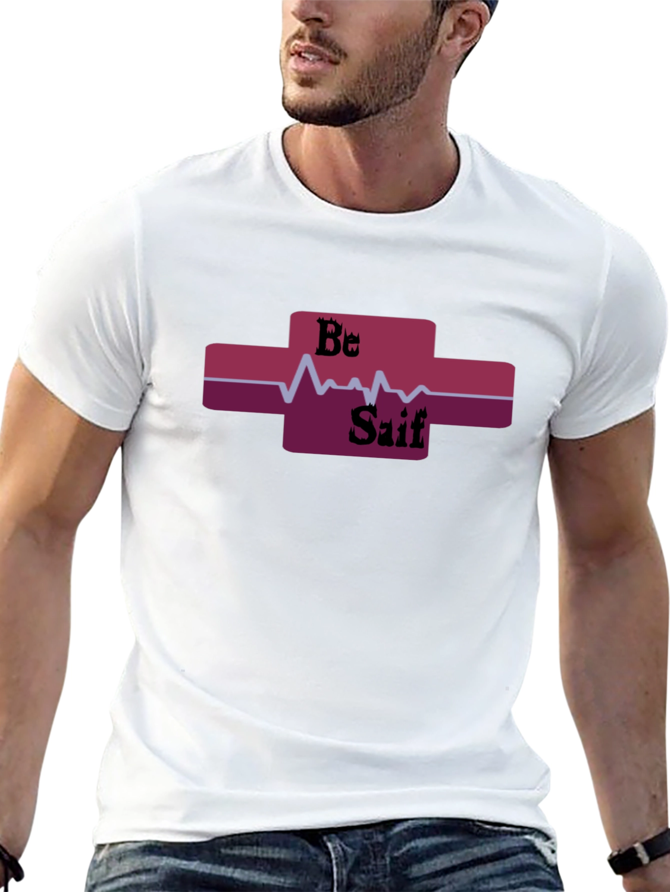 Be Saif Heartbeat T-Shirt - Cool Graphic Tee