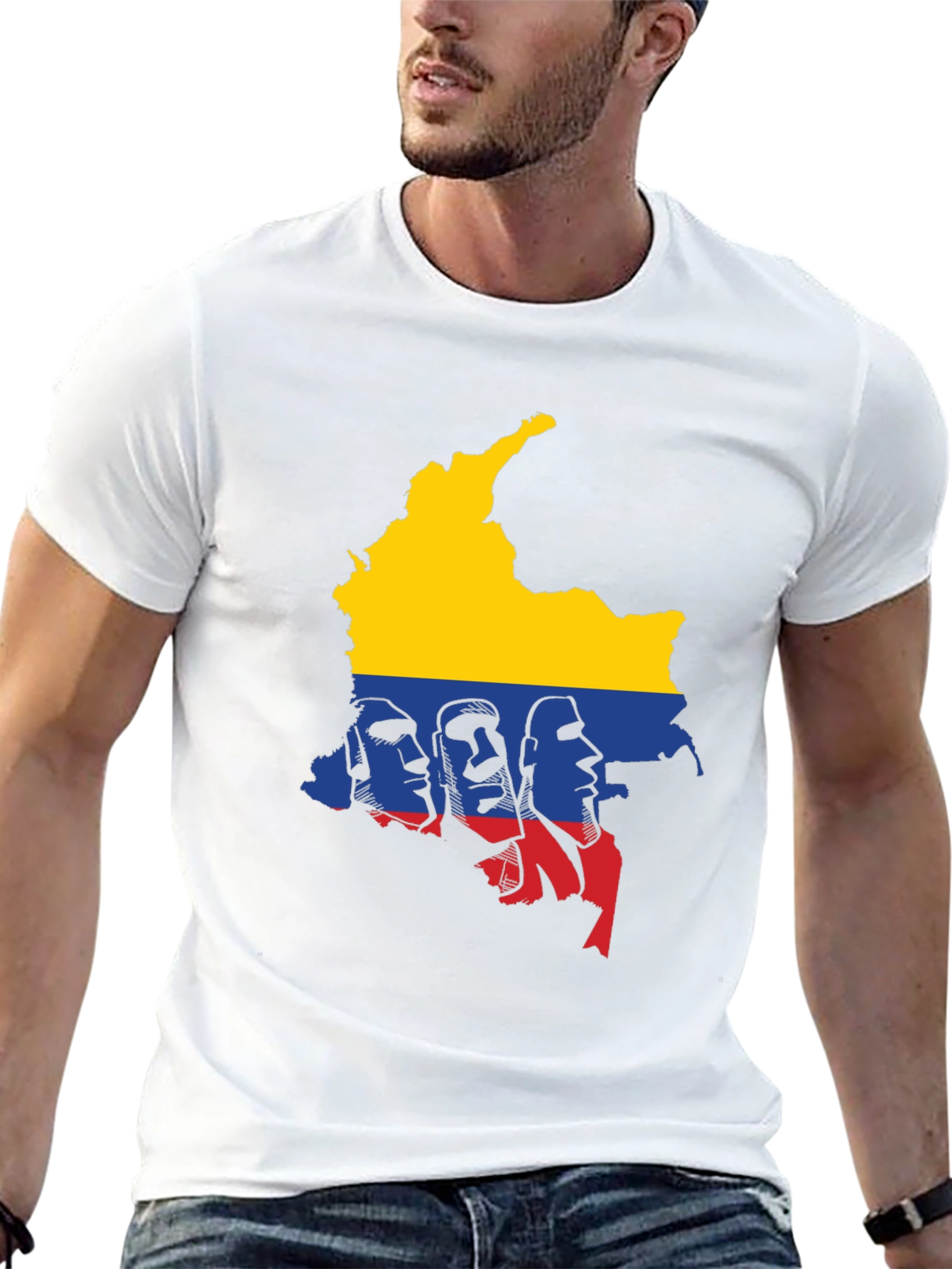 Colombia Map Graphic Tee - Mens Black T-Shirt
