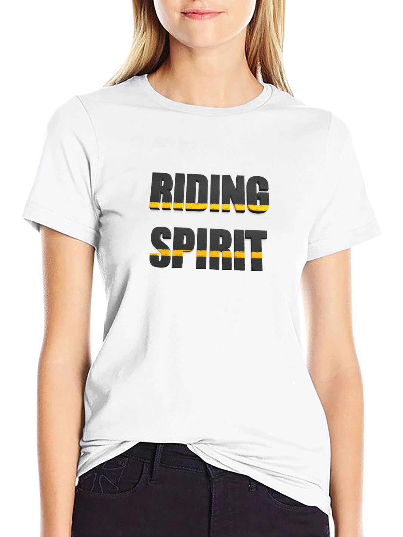 Riding Spirit Black Graphic T-Shirt